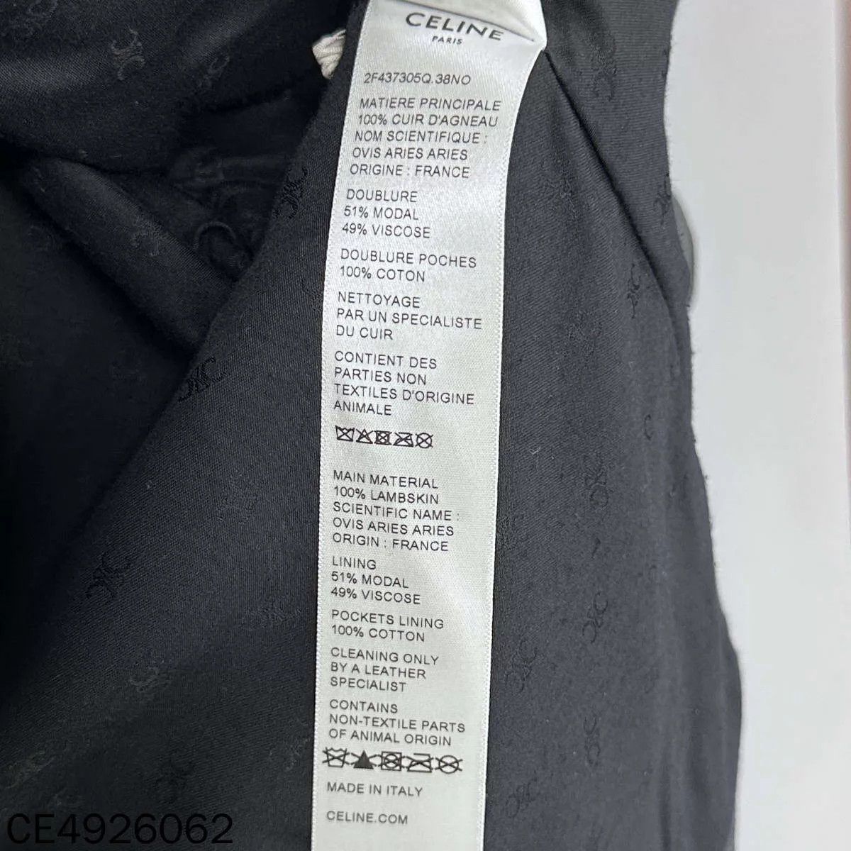 Celine Celine Black 4-Pocket Leather Jacket Gold Hardware 38 Size XS / US 0-2 / IT 36-38 - 4 Thumbnail