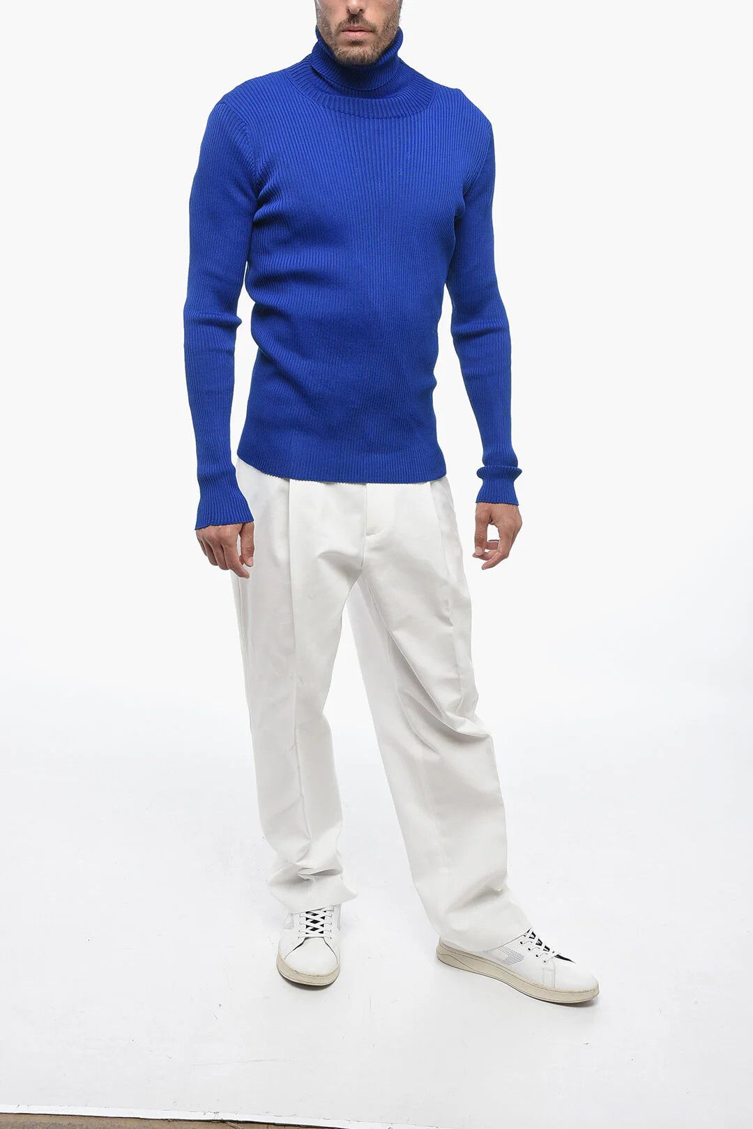 Off-White og1mm0526 Turtleneck Sweater in Blue Size US M / EU 48-50 / 2 - 4 Thumbnail