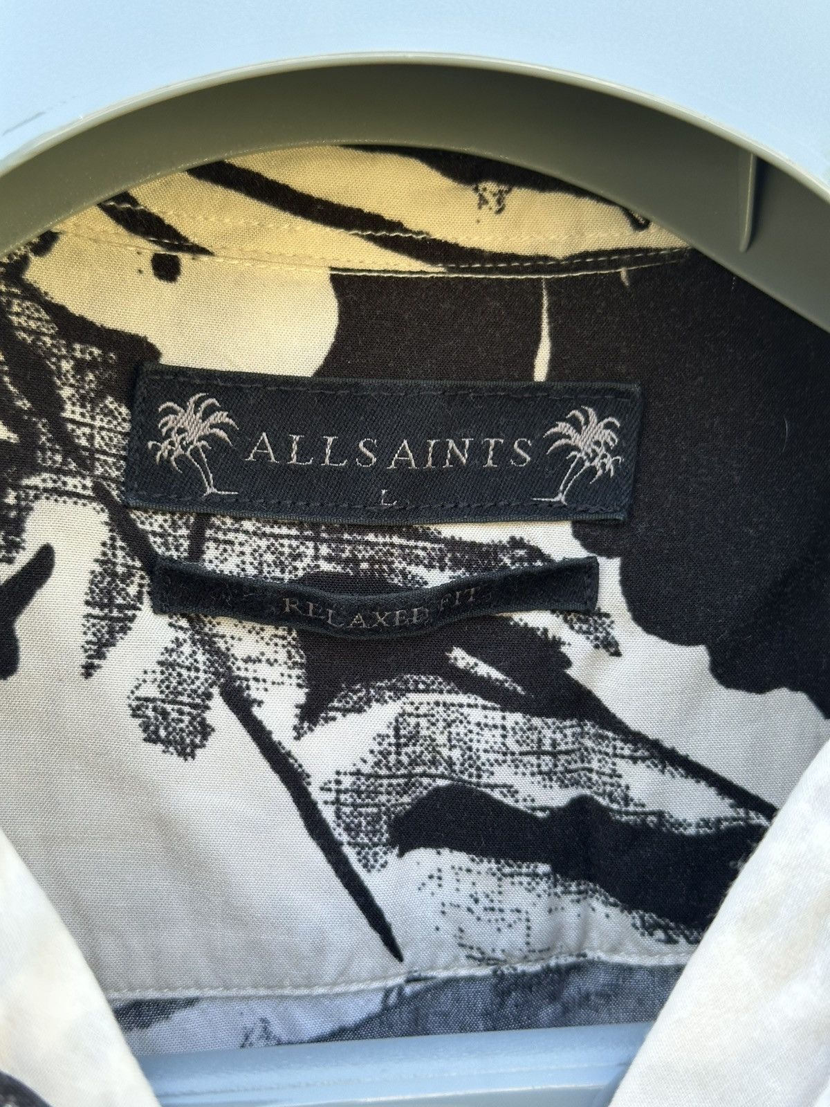 Allsaints × Japanese Brand All Saints Shirt White Oriental Bird Pattern Hawaiian Lanai Size US L / EU 52-54 / 3 - 3 Thumbnail
