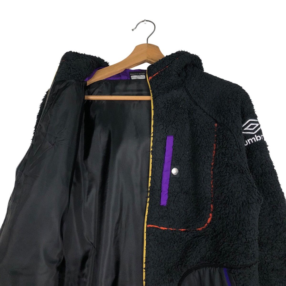 Japanese Brand 📌Bomber Jacket Fleece Sherpa Umbro Multi Colour Design Size US L / EU 52-54 / 3 - 14 Thumbnail