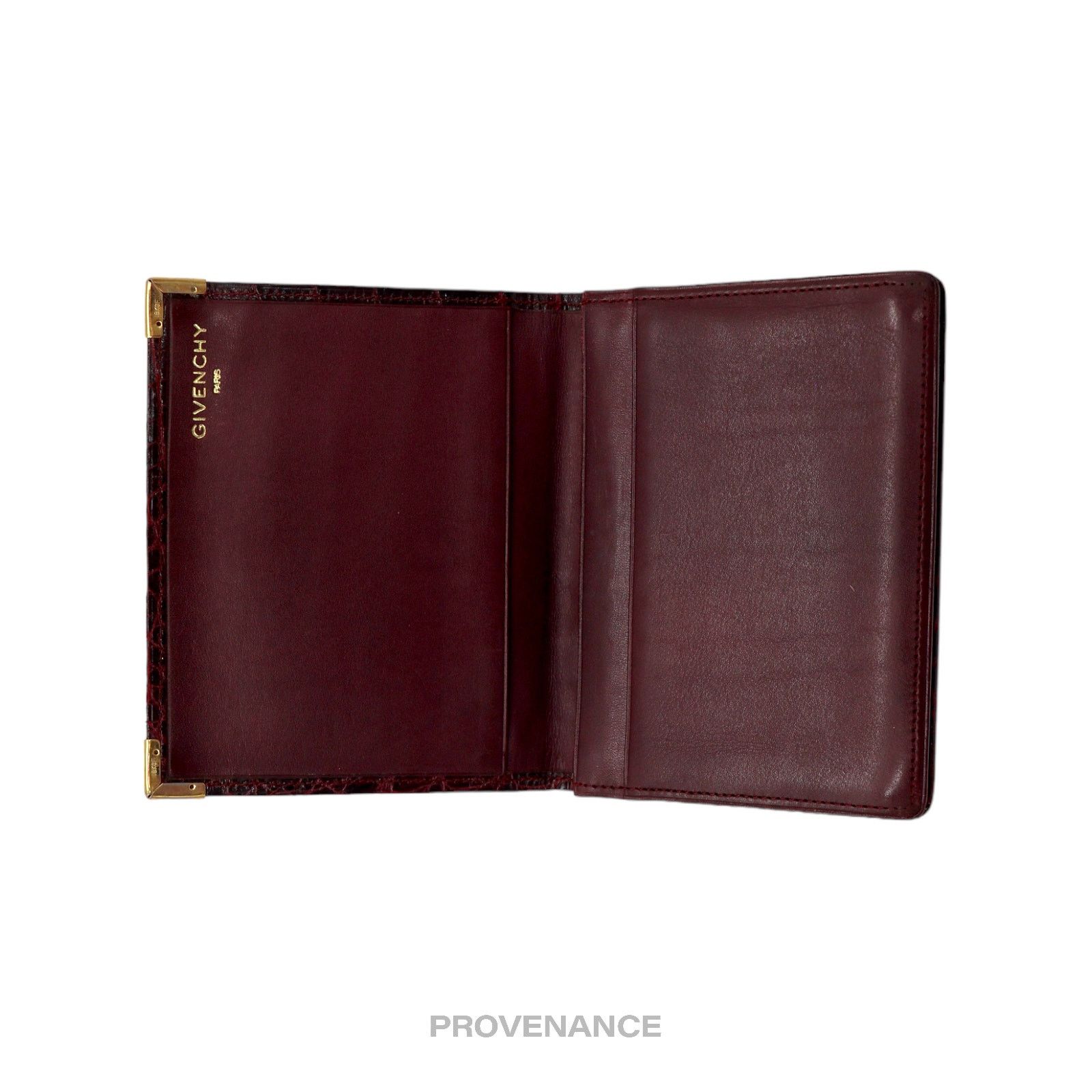 Givenchy 🔴 Givenchy Pocket Organizer Wallet - Burgundy Crocodile Size ONE SIZE - 5 Thumbnail