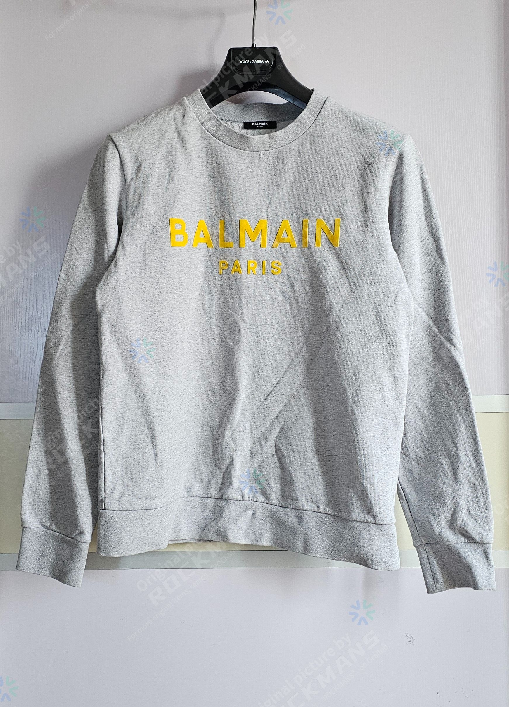 Balmain Balmain Grey Sweatshirt 3d Flock Logo Size L Size US L / EU 52-54 / 3 - 1 Thumbnail