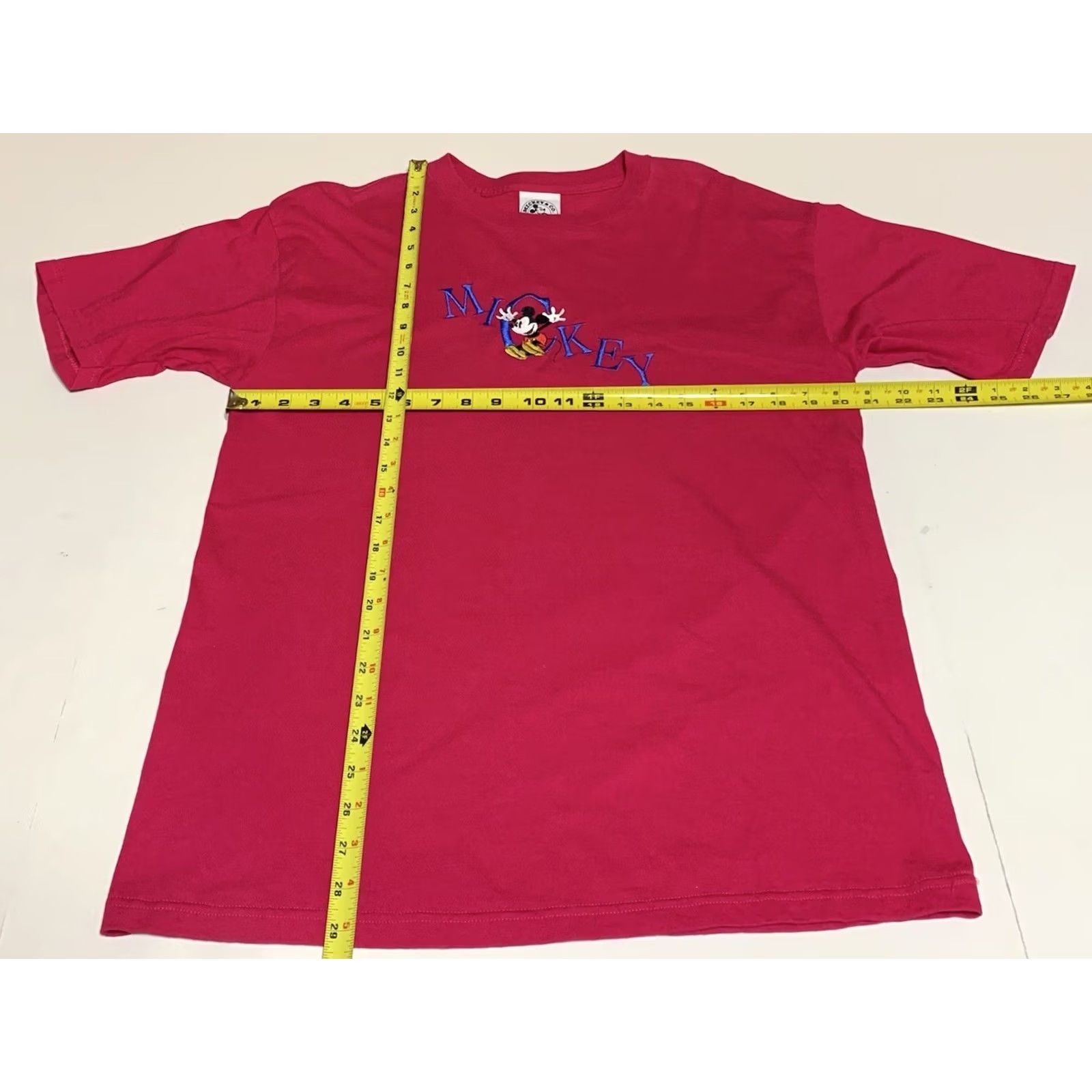 Mickey & Co. VINTAGE Mickey & Co Shirt Crew Neck Short Sleeve Embroidered Mickey Mouse Pink 90s Size L Mens USA Size US L / EU 52-54 / 3 - 4 Thumbnail