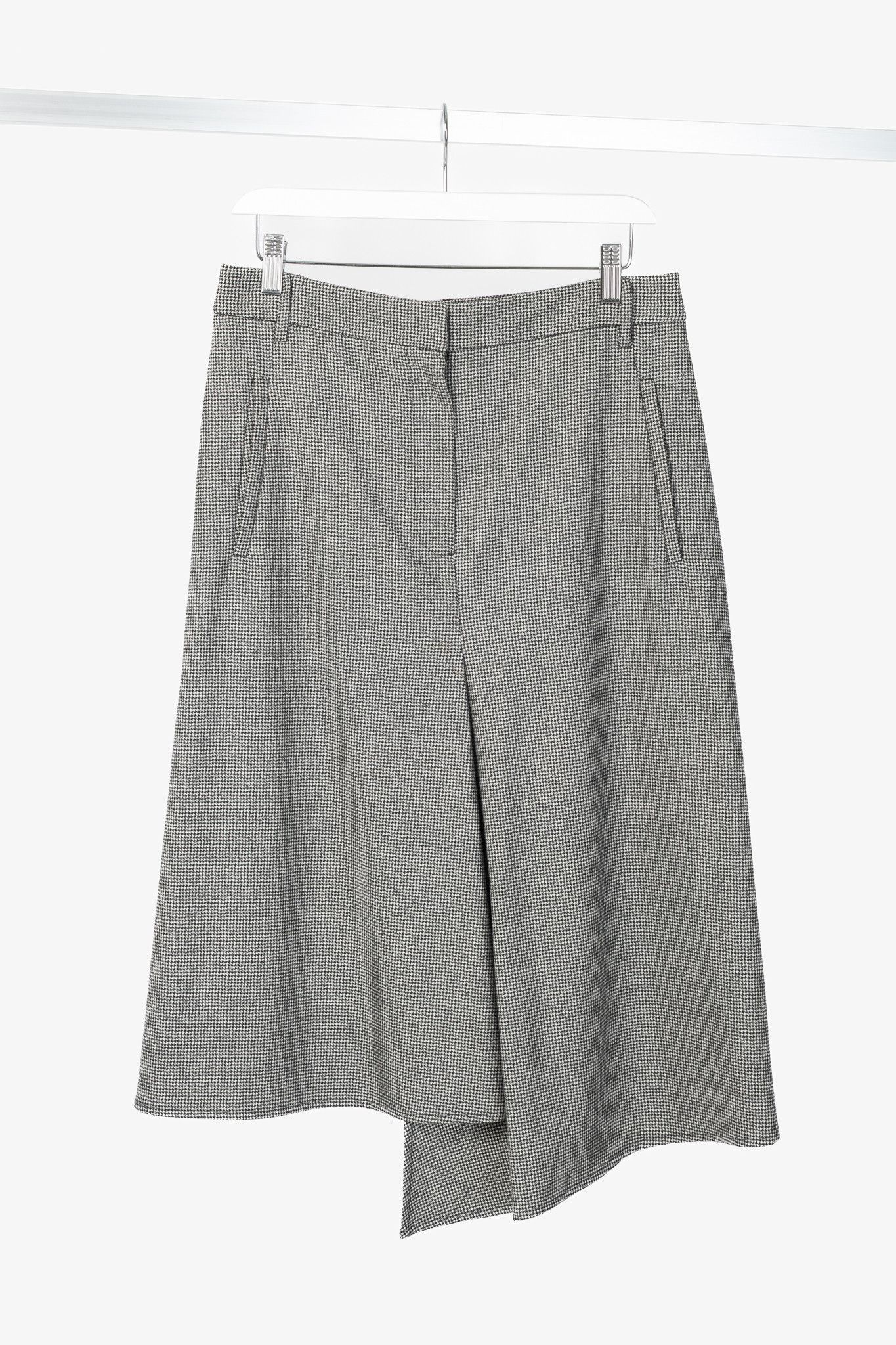 Tibi Tibi Black & Ivory Baby Houndstooth Slouch Skirt Size 27" / US 4 / IT 40 - 1 Thumbnail
