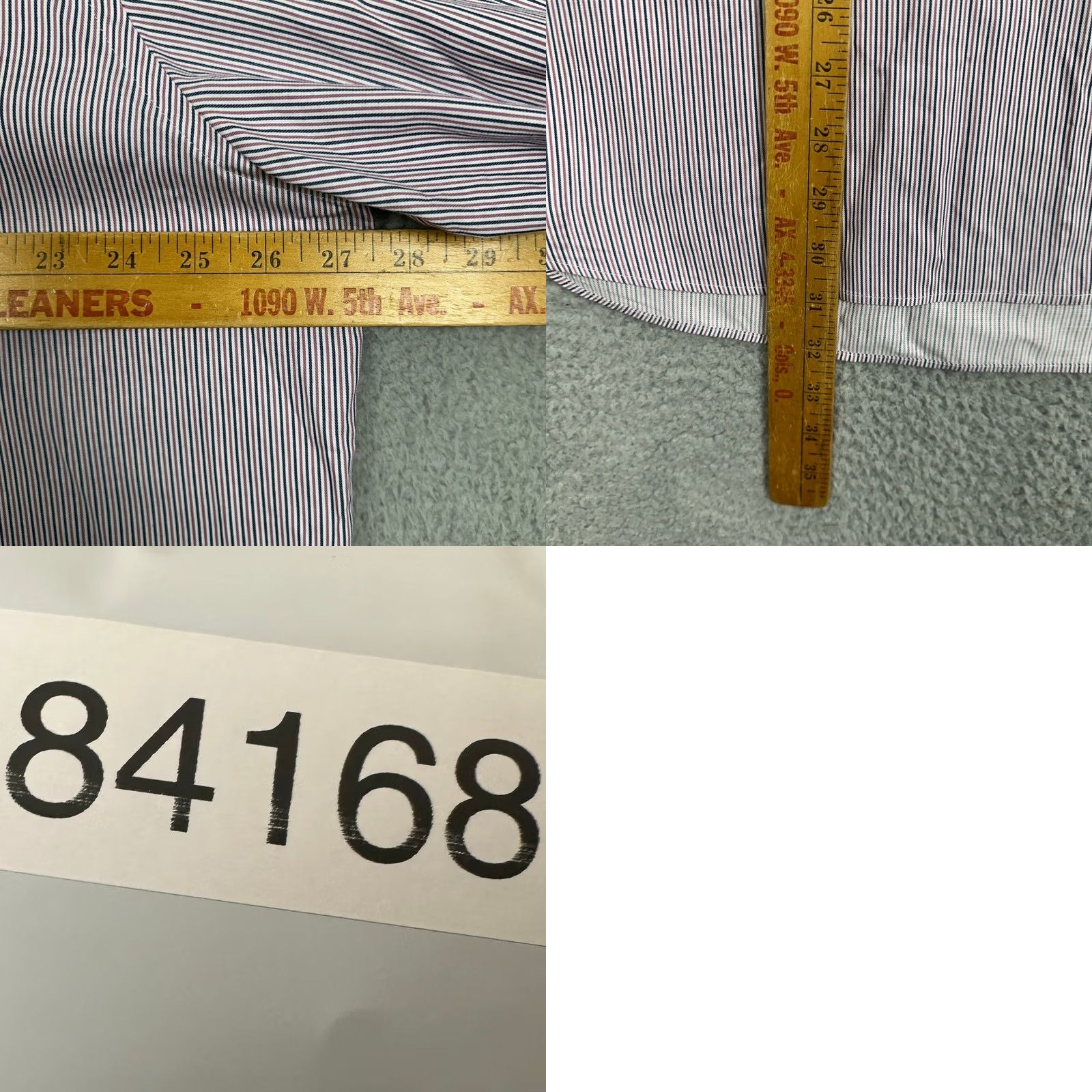 Hart Schaffner Marx Hart Schaffner Marx Mens Shirt Button Down Long Sleeve Striped Cotton 2XL Purple Navy Wrinkle Resistant Pockets Casual Workwear Business Mens Size US XXL / EU 58 / 5 - 8 Thumbnail