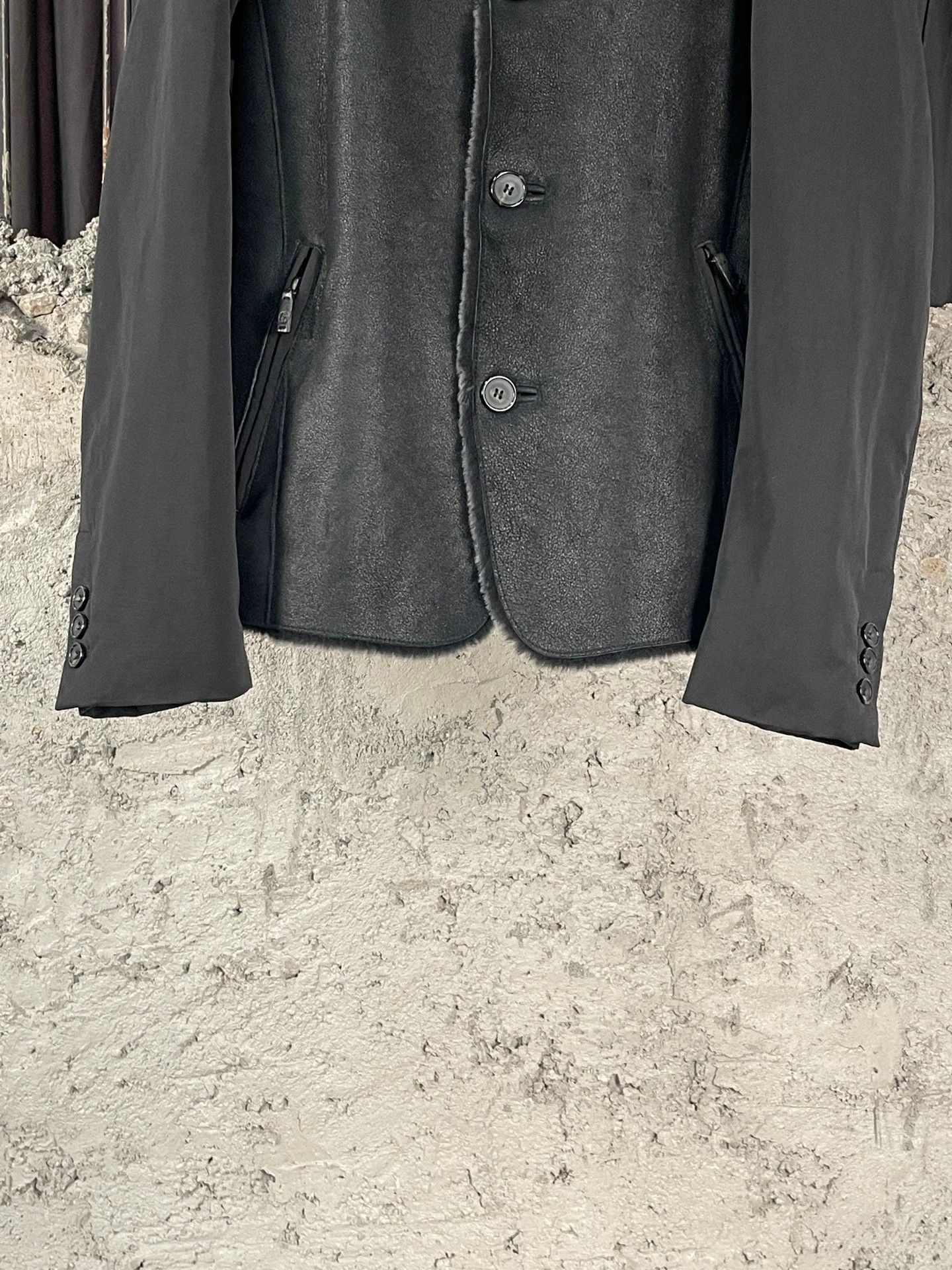 Giorgio Armani Giorgio Armani Colorblocked Shearling Jacket Sz 5 Size US M / EU 48-50 / 2 - 4 Thumbnail