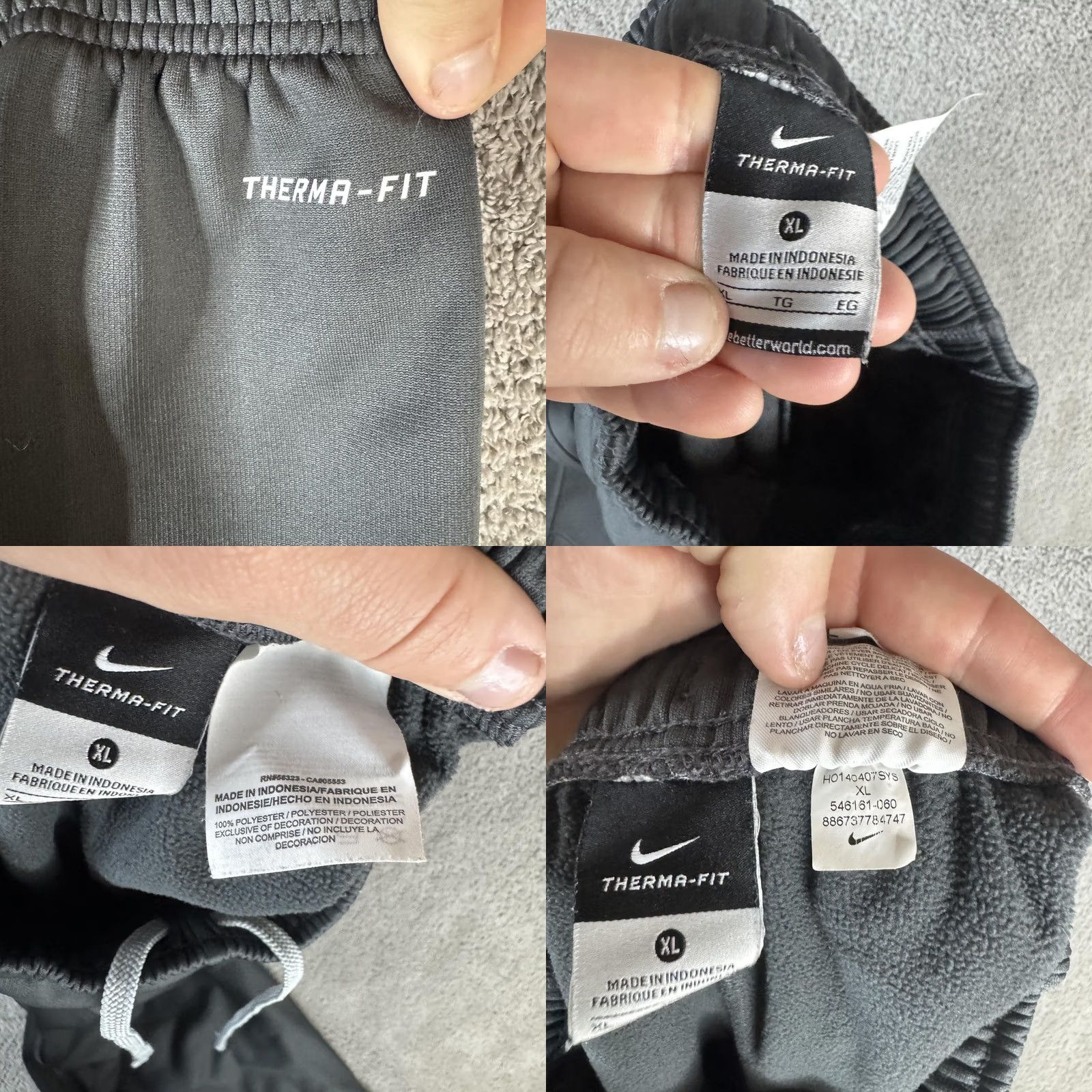 Nike Nike Therma-FIT Sweatpants Mens XL Gray Fleece Straight Leg Athletic 546161-060 Size US 36 / EU 52 - 8 Thumbnail