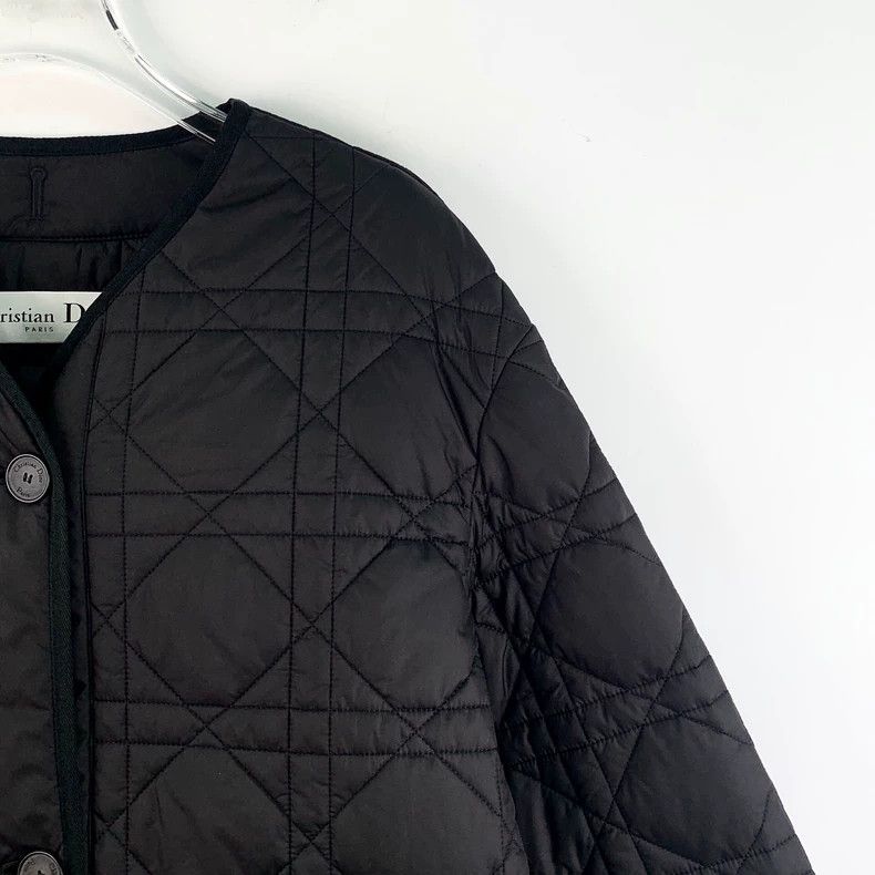 Dior Dior Black rattan check single-breasted long-sleeved cotto Size XS / US 0-2 / IT 36-38 - 3 Thumbnail