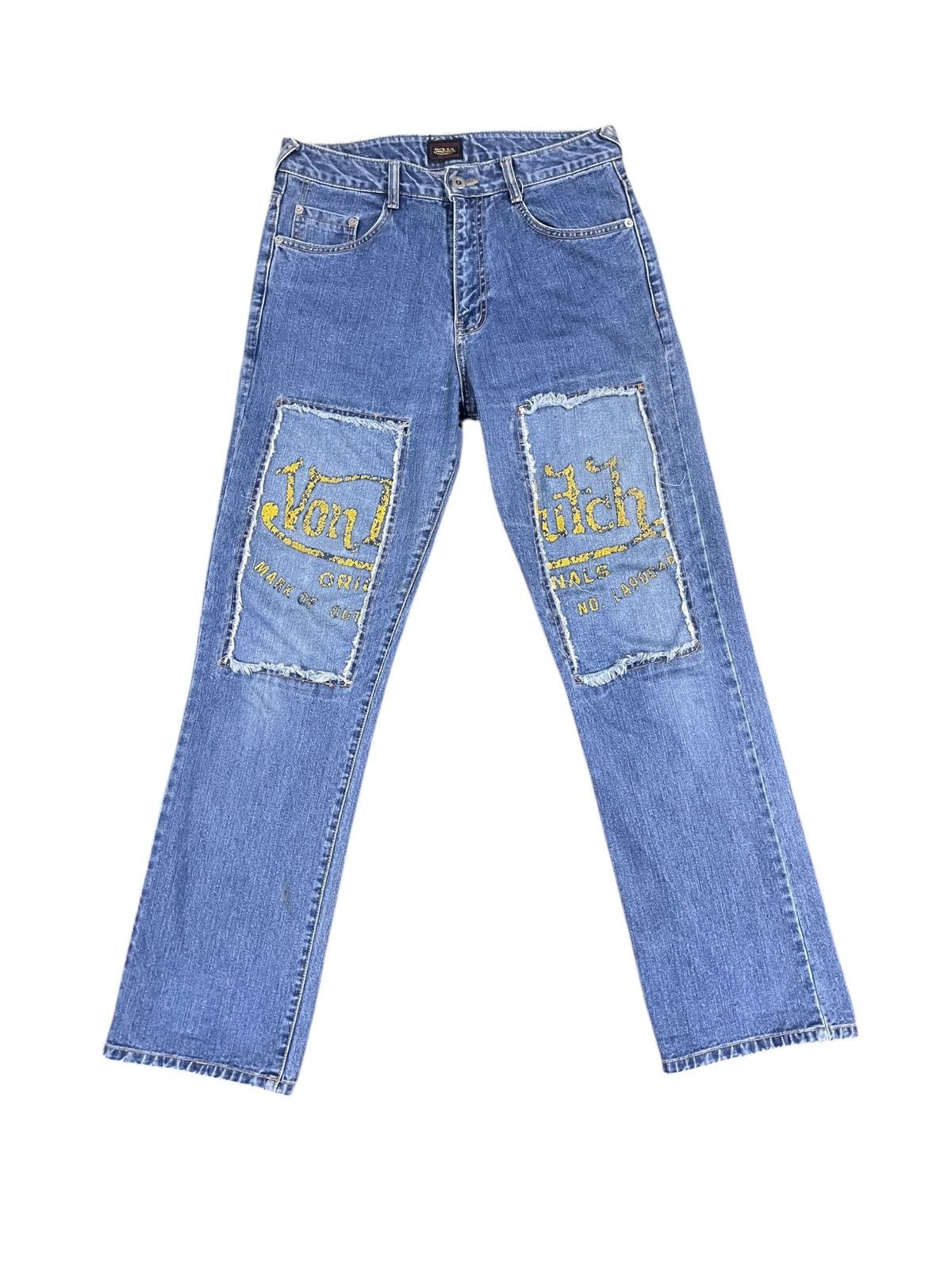 Vintage VON DUTCH VINTAGE 90s STREETWEAR DISTRESSED JEANS Size US 32 / EU 48 - 1 Thumbnail