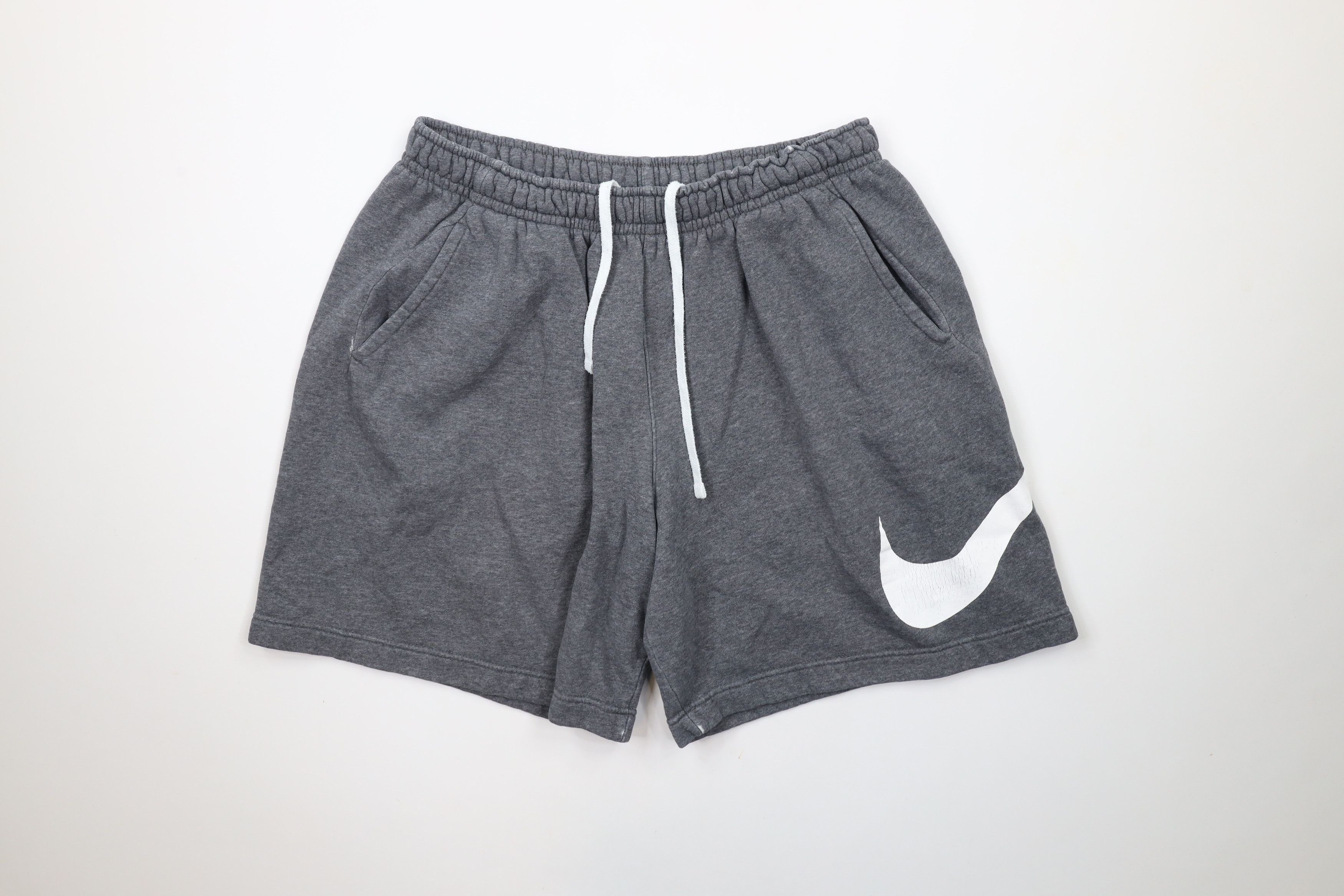 Nike × Vintage Vintage Nike Big Swoosh Logo Above Knee Sweatpants Shorts Size US 34 / EU 50 - 1 Thumbnail