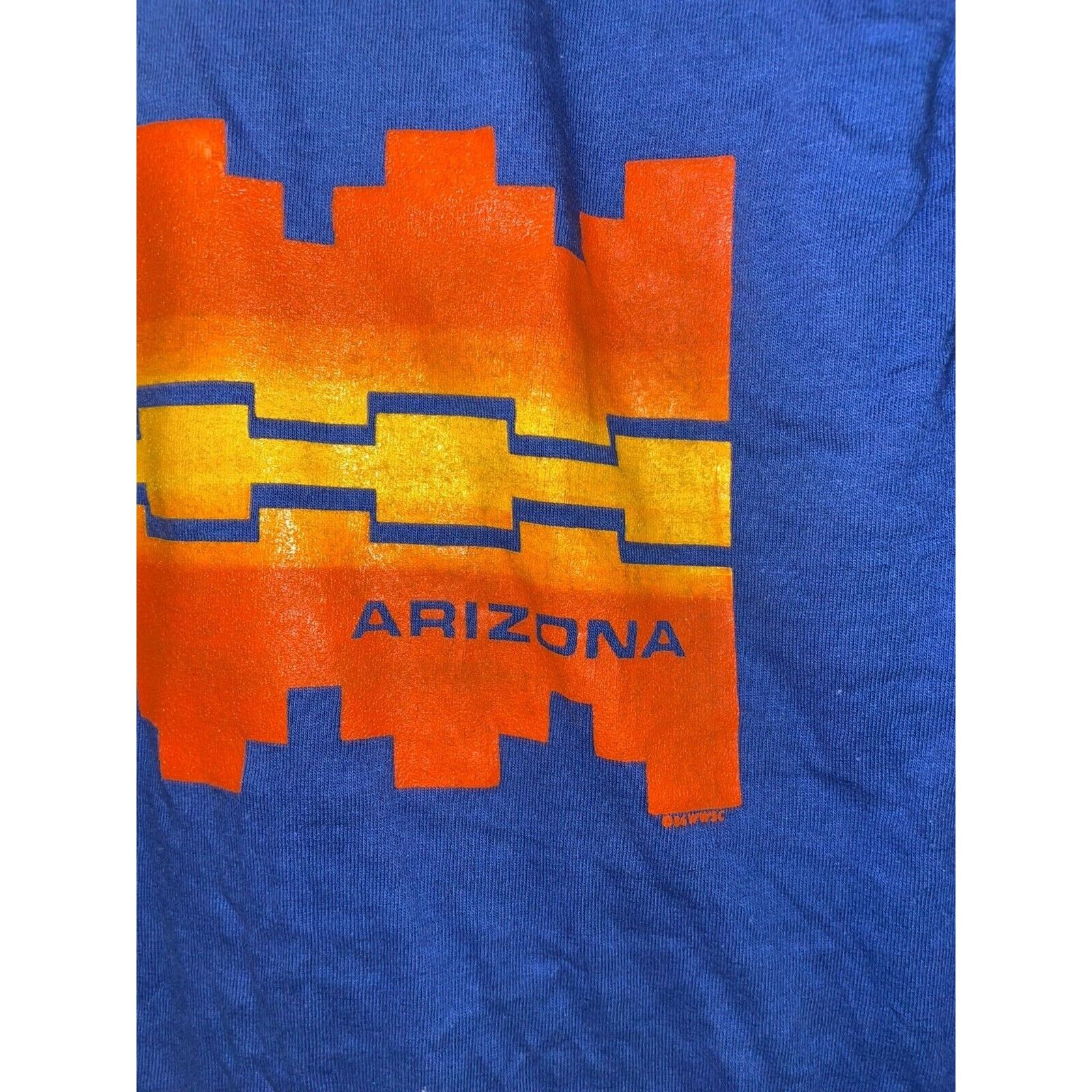 Other Vintage 80s Arizona Shirt State Orange Blue Tee 1986 Medium Size US M / EU 48-50 / 2 - 3 Thumbnail