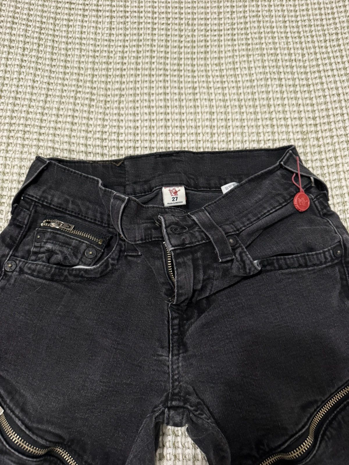 True Religion True Religion Black Zipper Denim | Purchased in 2016 Size US 27 - 3 Thumbnail