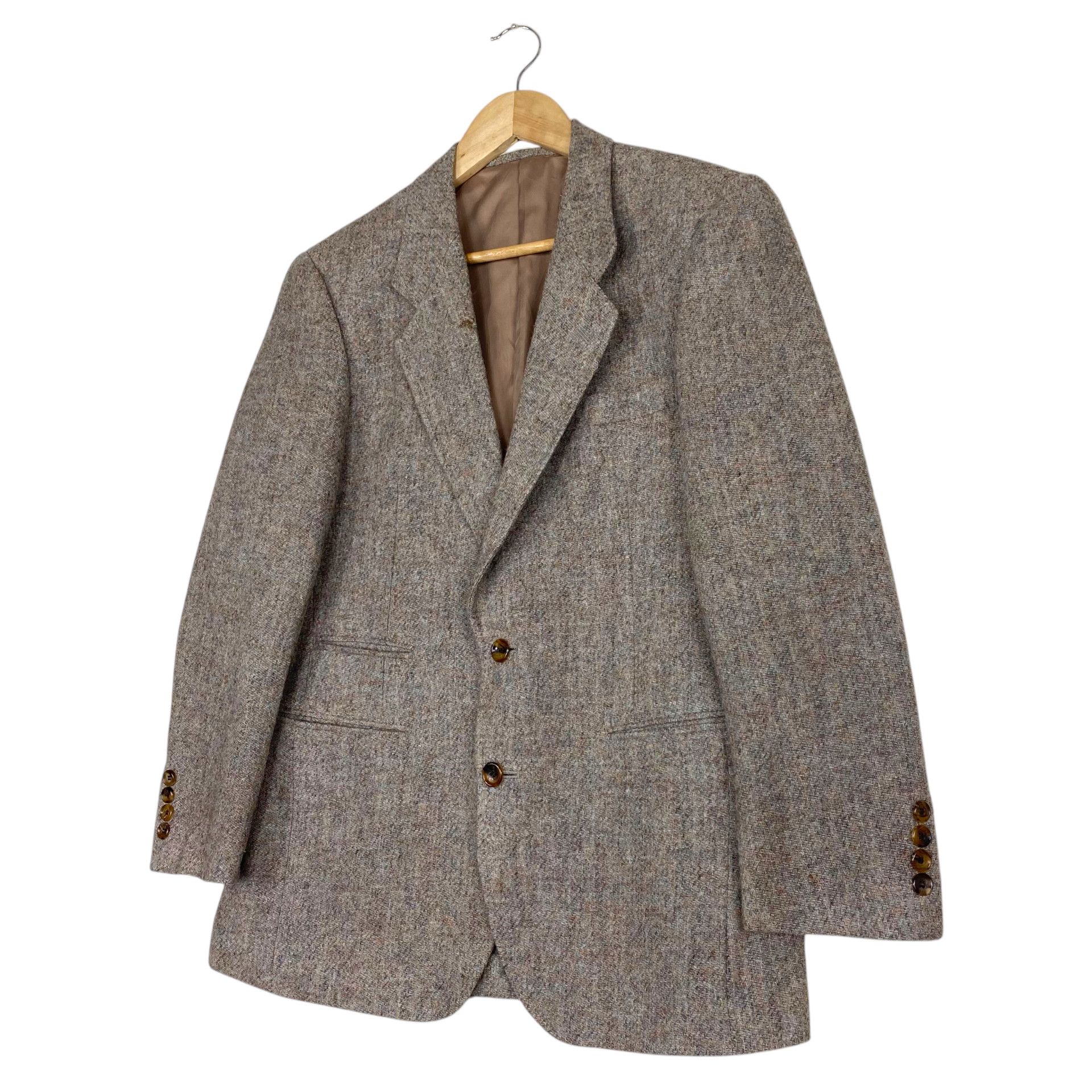 Harris Tweed 💥90s HARRIS TWEED LOGAN GATE SLUBBY WOOL BUTTON JACKET Size US S / EU 44-46 / 1 - 3 Thumbnail