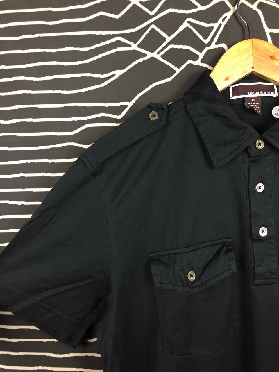 Michael Kors Michael Kors Tactical Style Double Pocket Utility Polo Shirt Size US M / EU 48-50 / 2 - 4 Thumbnail