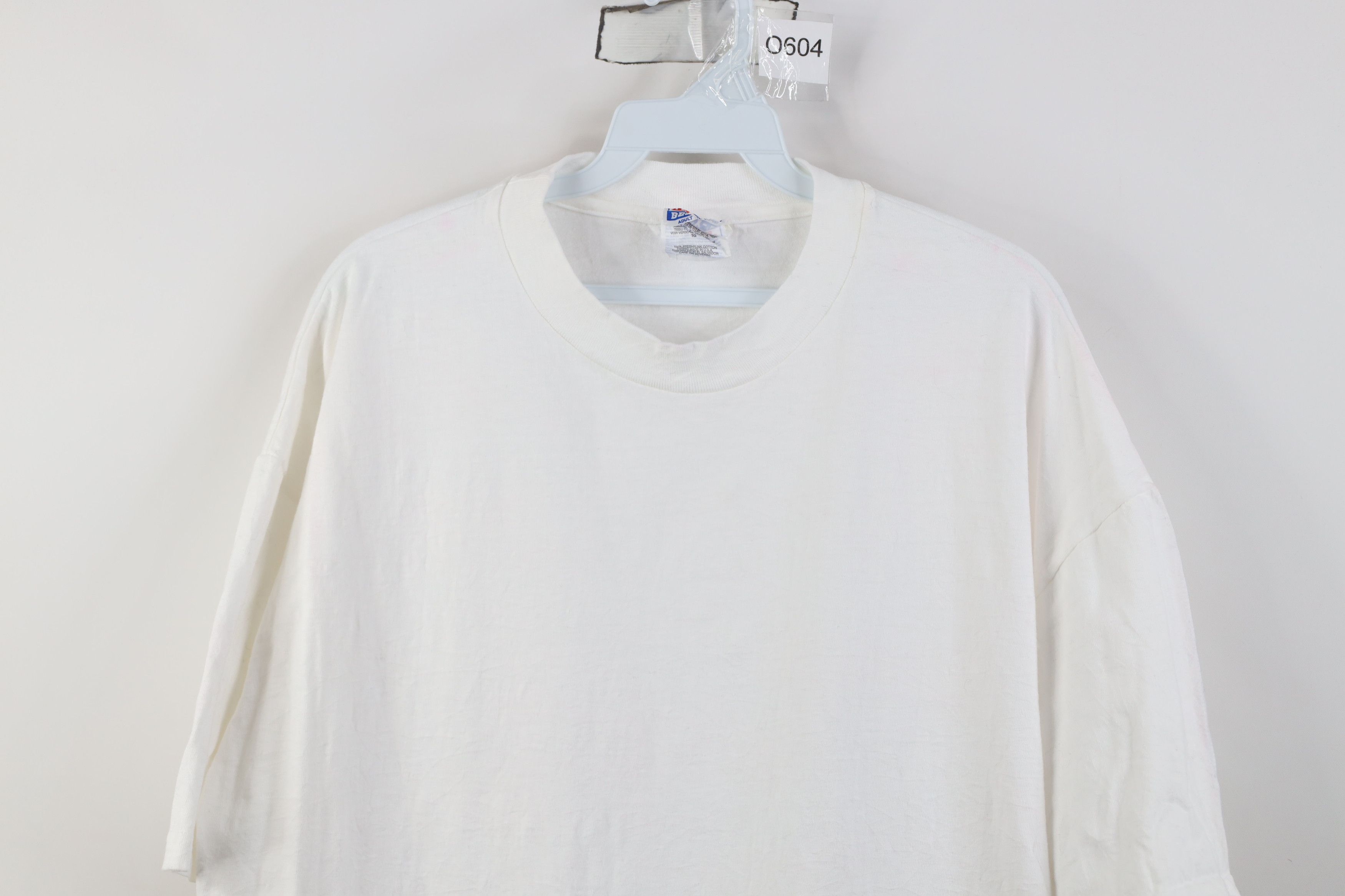Hanes Vintage 90s Hanes Beefy Heavyweight Cotton T-Shirt White Size US XL / EU 56 / 4 - 2 Thumbnail