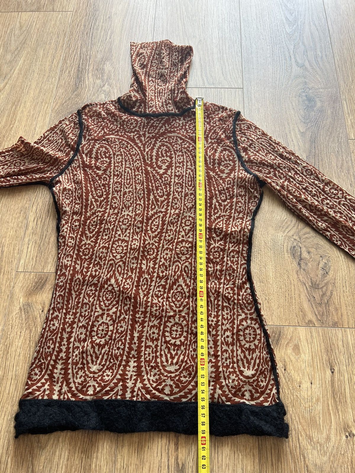 Designer × Jean Paul Gaultier 🔥Jean Paul Gaultier Vintage paisley mesh turtleneck archive Size L / US 10 / IT 46 - 10 Thumbnail