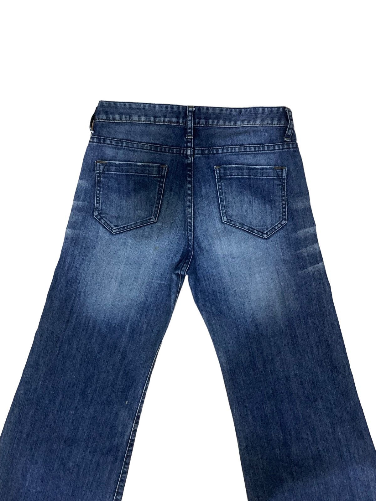 Jun Takahashi × Uniqlo 🔥Flare🔥 Vintage Uniqlo Wide Leg Blue Wash Jeans Size US 28 / EU 44 - 8 Thumbnail