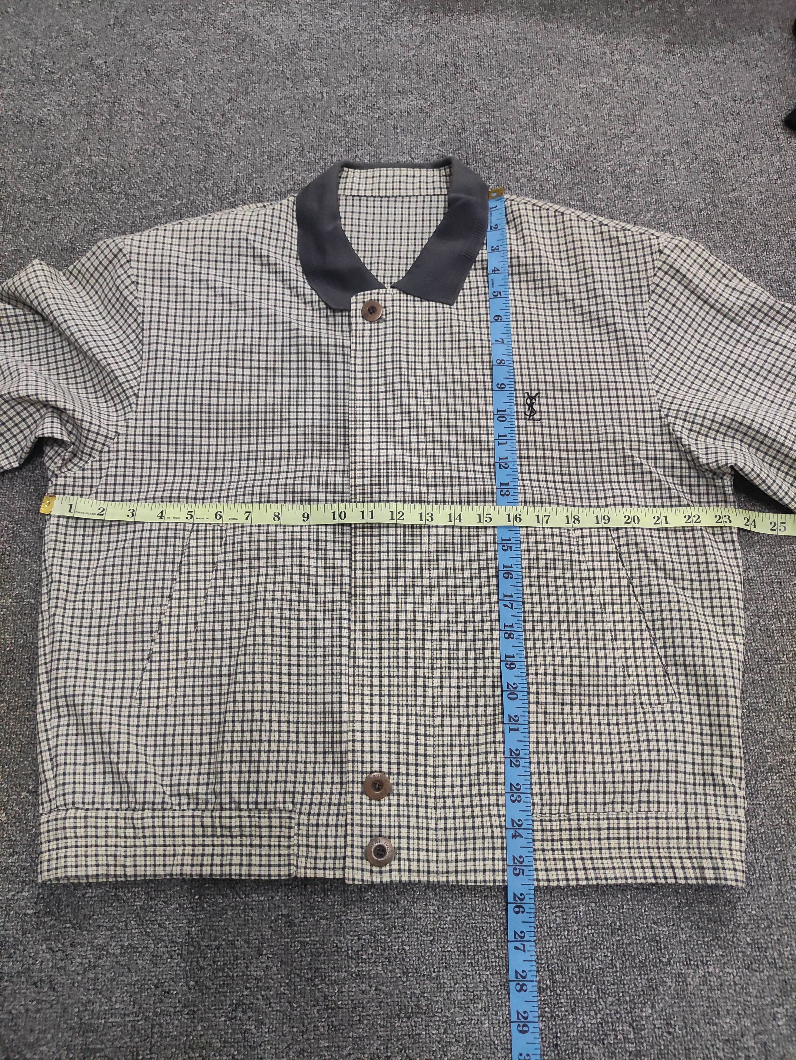 Vintage Vintage Yves Saint Laurent Chekered Jacket Zipper Size US L / EU 52-54 / 3 - 13 Thumbnail