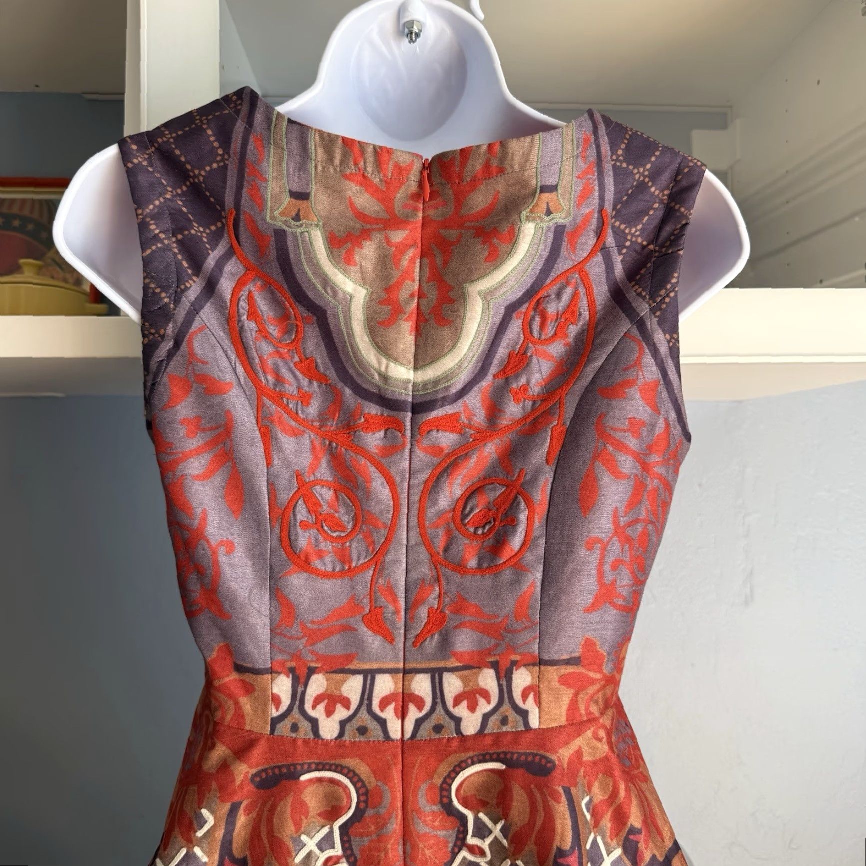 Anthropologie VINTAGE Anthropologie Pankaj & Nidhi Twilight Temple Dress Fit & Flare Sz 0 Size XS / US 0-2 / IT 36-38 - 6 Thumbnail
