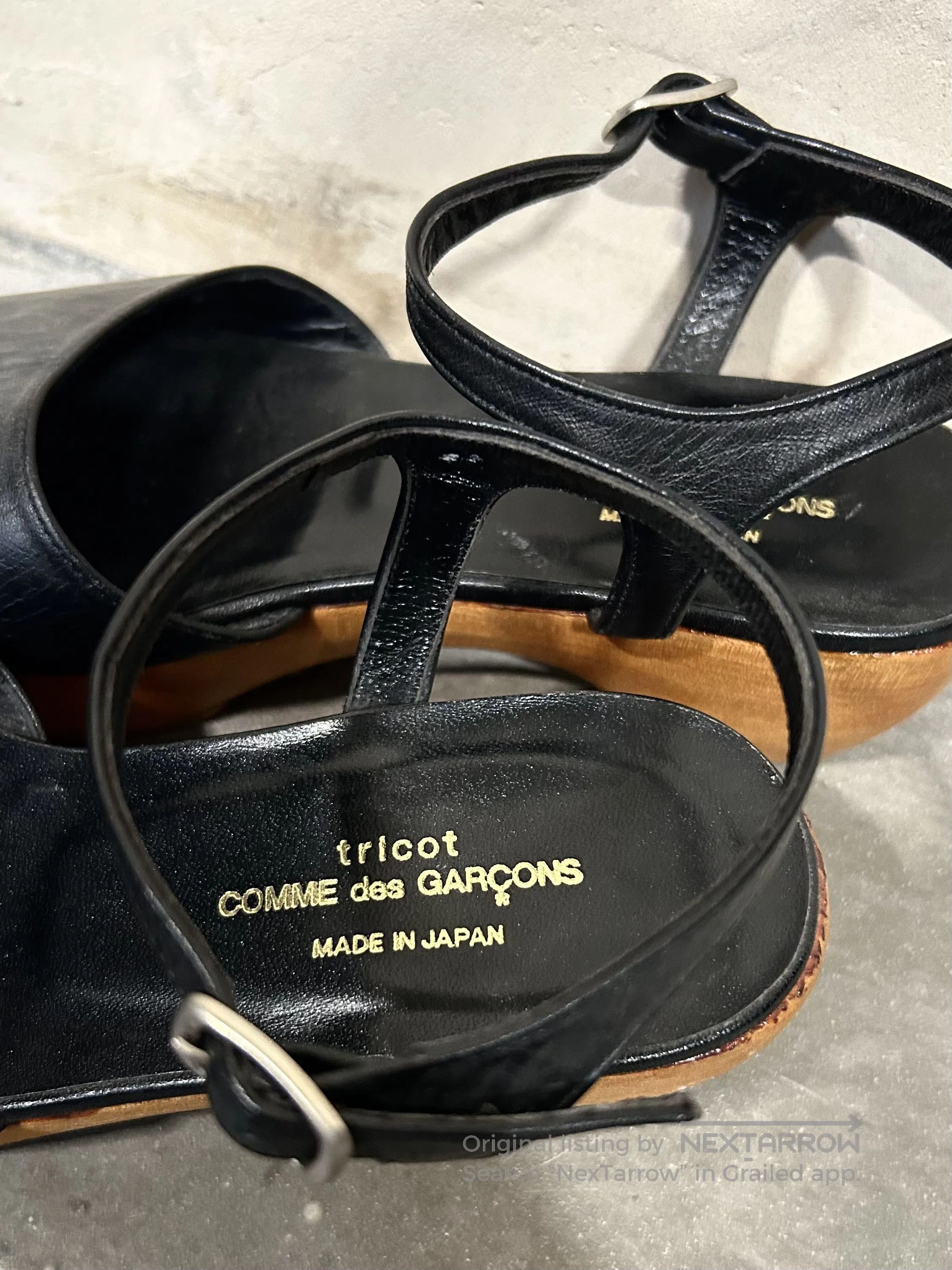 Tricot Comme des Garcons COMME des GARÇONS 90s Wooden Panel Leather Shoes. Size US 5 / IT 35 - 8 Thumbnail