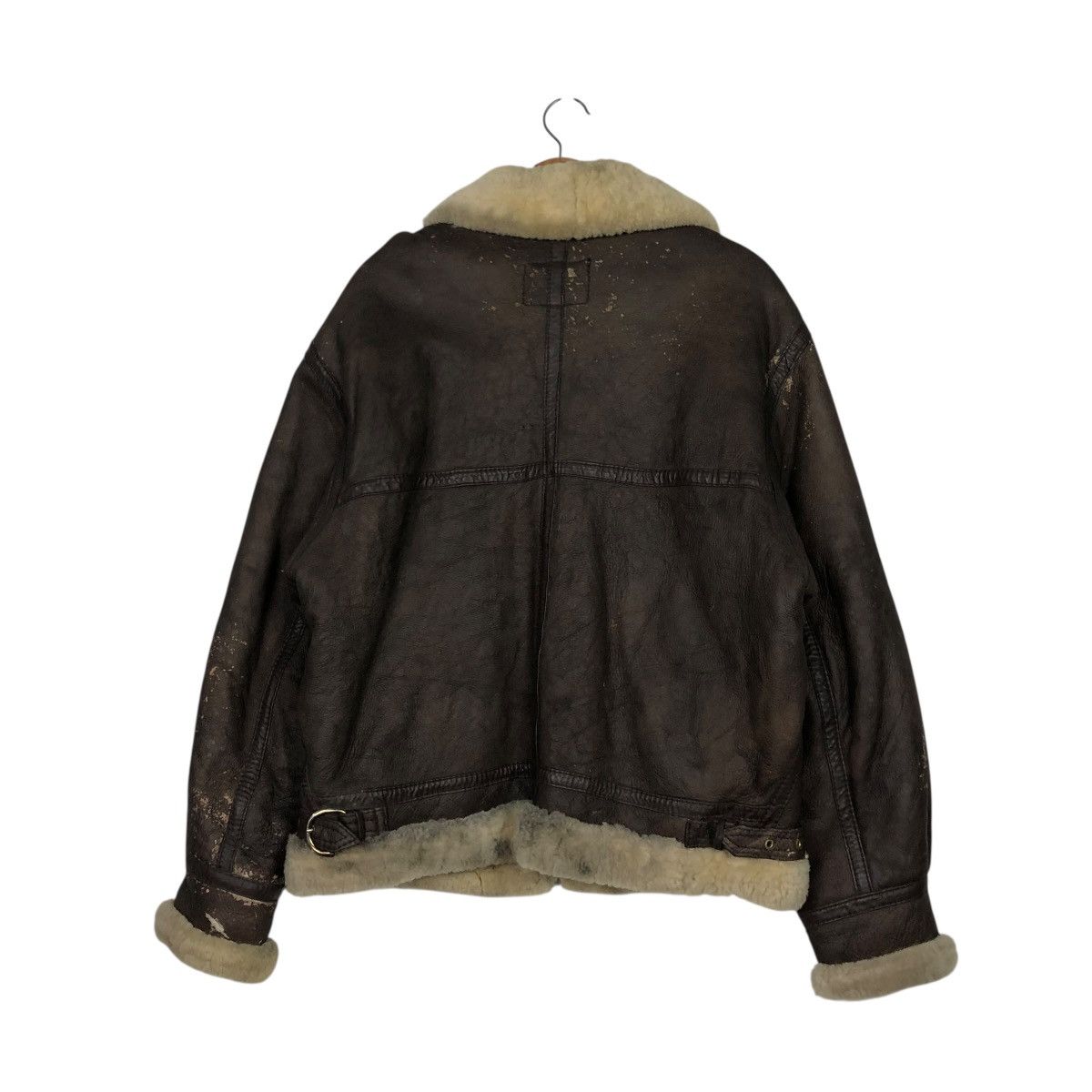 Vintage 🔥VINTAGE MILITARY B 3 LEATHER JACKET SHEARLING BLANKET Size US L / EU 52-54 / 3 - 10 Thumbnail