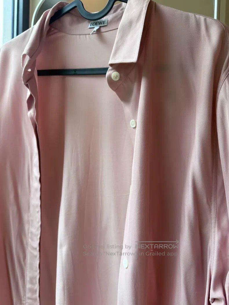 Loewe Loewe Nude Pink Shirt Dress with Subtle Gloss Size XS / US 0-2 / IT 36-38 - 2 Thumbnail