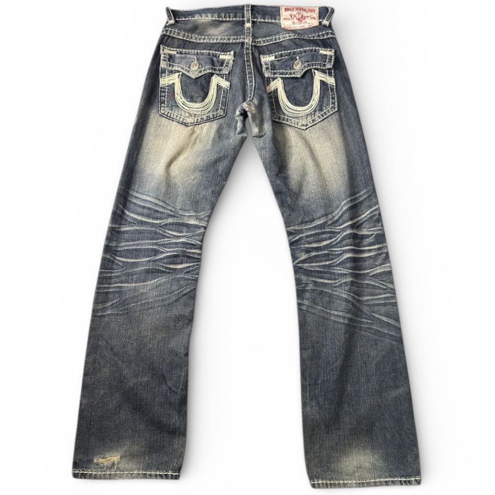 Hysteric Glamour Vintage Y2K True Religion Joey Whisker Distressed Denim Size US 32 / EU 48 - 1 Thumbnail