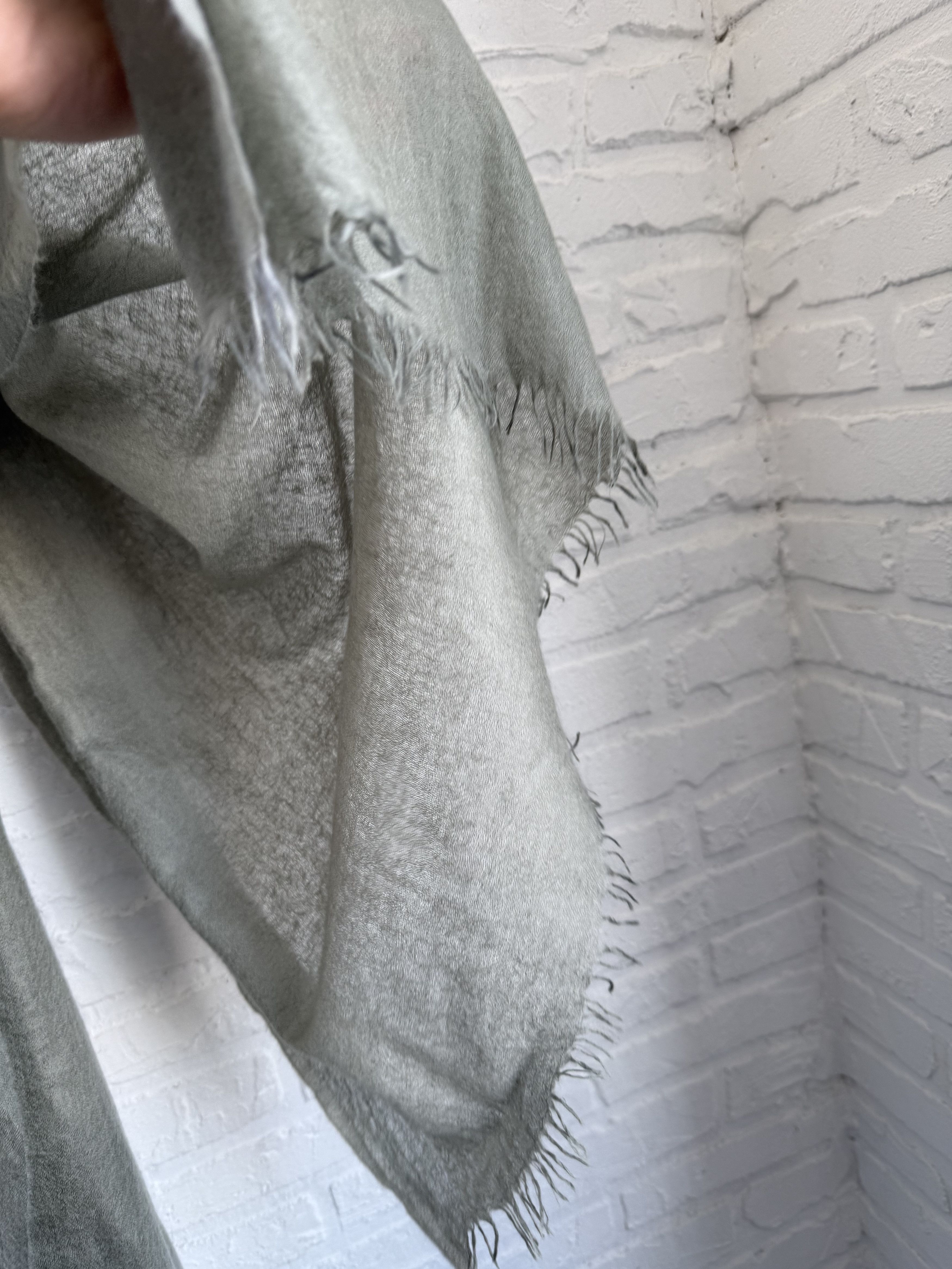 Brunello Cucinelli Brunello Cucinelli cashmere silk big scarf pistachio green Size ONE SIZE - 8 Thumbnail