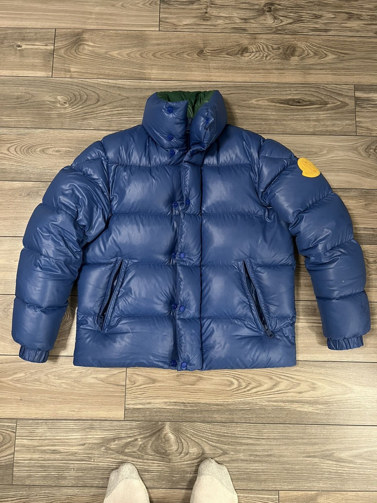 image of Moncler Monclaer Down Jacket in Blue, Men's (Size Small)