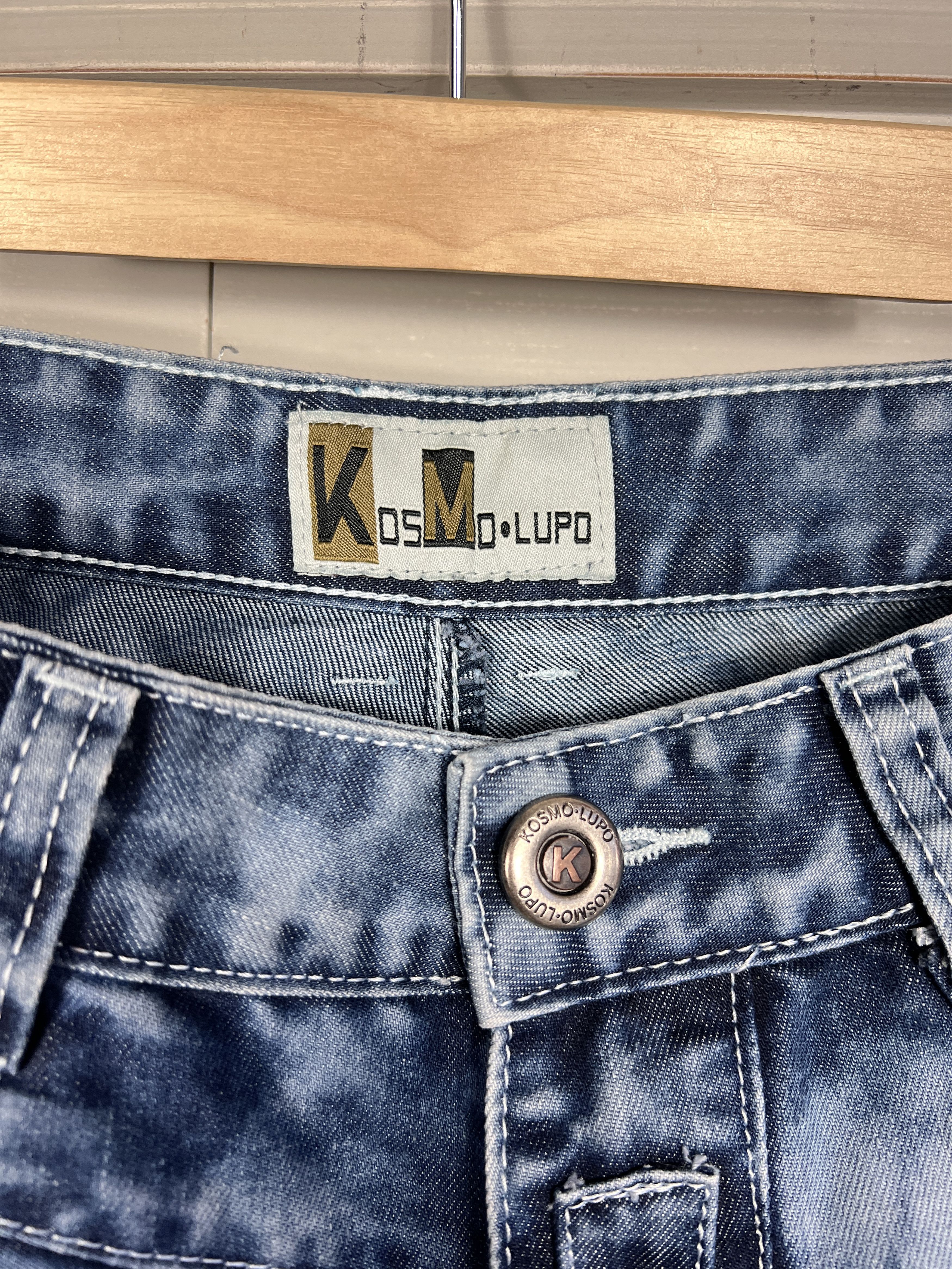Japanese Brand VINTAGE KOSMO LUPO JAPANESE ARCHIVAL PATCHWORK JEANS Size US 32 / EU 48 - 5 Thumbnail