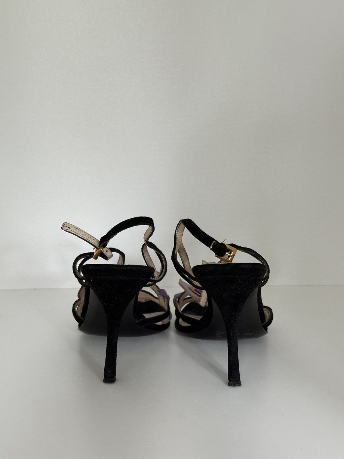 Designer × Prada Prada floral suede heels Size US 7.5 / IT 37.5 - 4 Thumbnail
