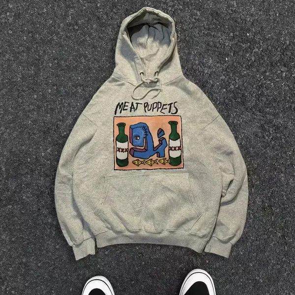 Japanese Brand Fumina x Miyo Grey washed vintage band print hoodie y2k Size US L / EU 52-54 / 3 - 3 Thumbnail