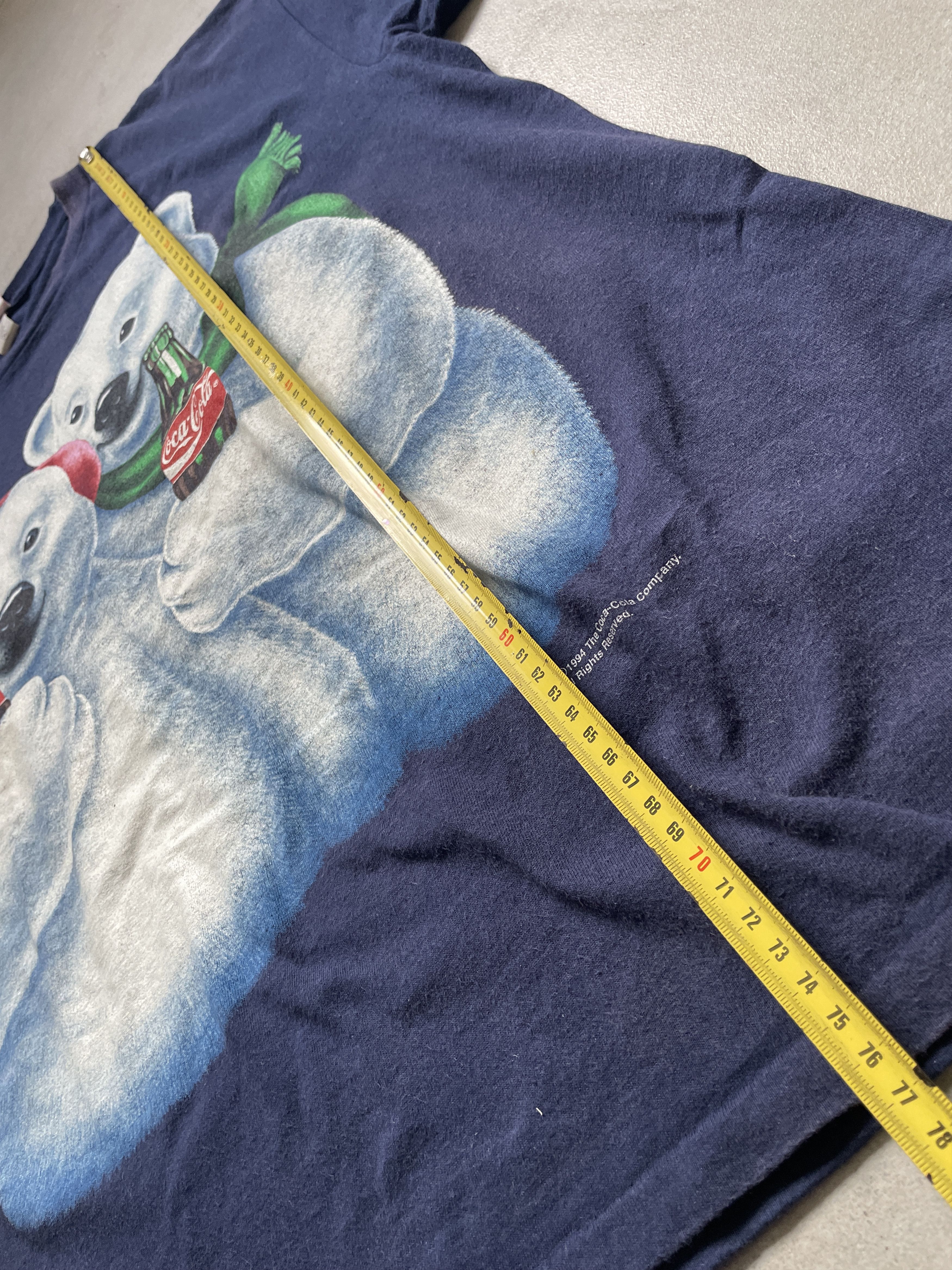Coca Cola VINTAGE 90S 1994 COCA COLA BEARS NAVY TEE Size US XL / EU 56 / 4 - 7 Thumbnail