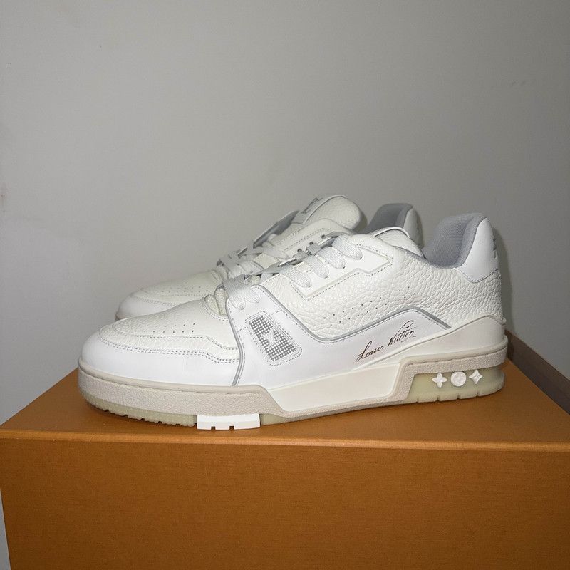 Louis Vuitton White Cement Low Top Sneakers 0079