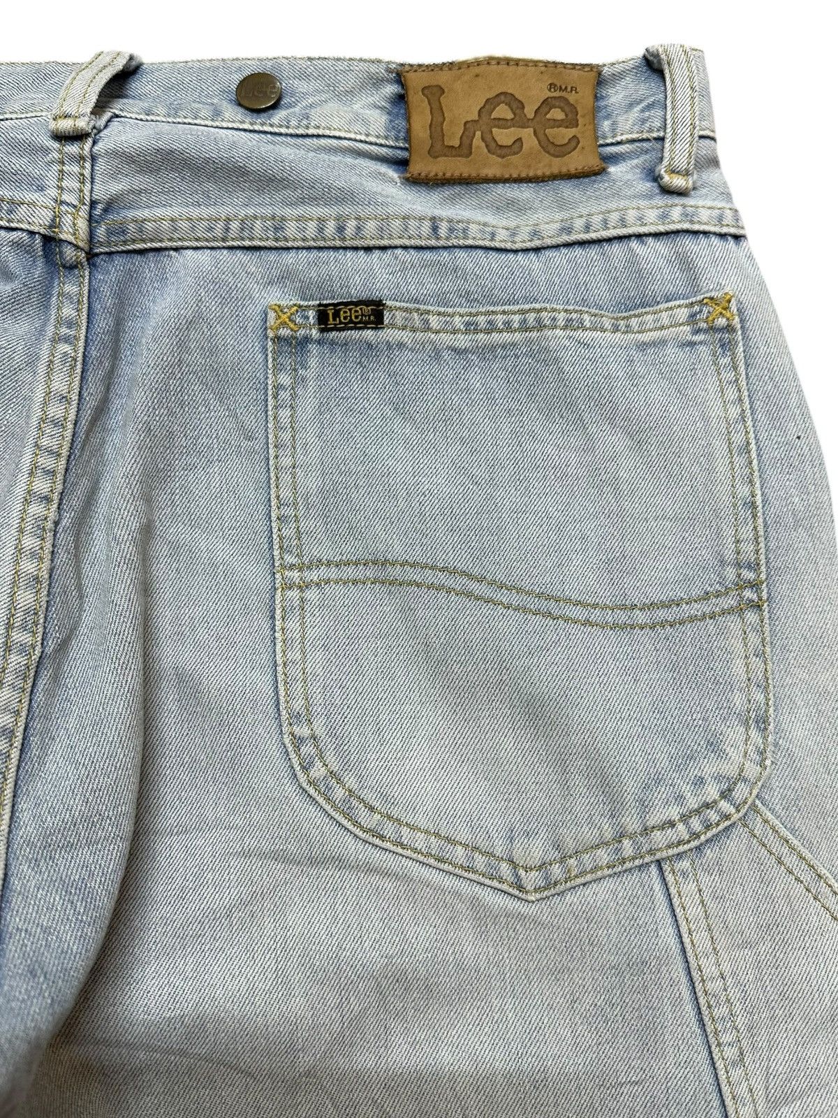 Lee Vintage Lee Baggy Wide Leg Carpenter Cargo Faded Denim Size US 34 / EU 50 - 8 Thumbnail