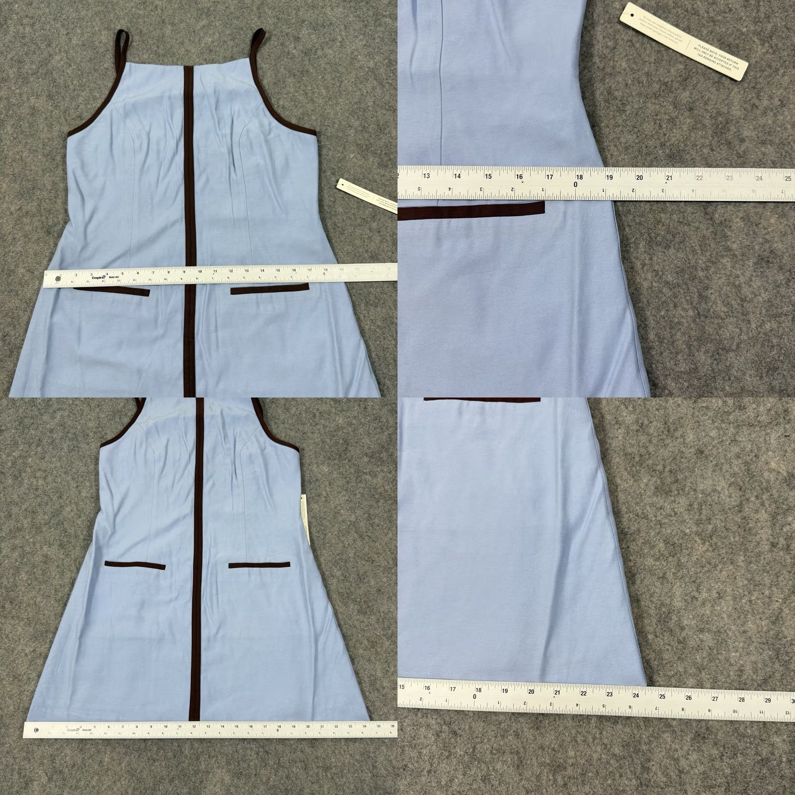 Anthropologie Anthropologie Sovere Sleeveless Shift Refine Mini Dress Women's Large Blue Size L / US 10 / IT 46 - 8 Thumbnail