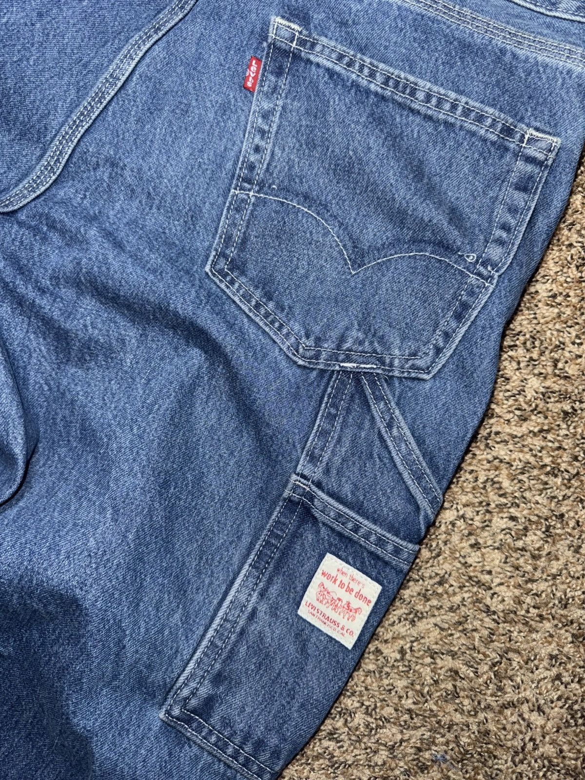 Levi's Levi’s Carpenter Jeans W34 L32 Vintage Style Workwear Denim Size US 34 / EU 50 - 3 Thumbnail