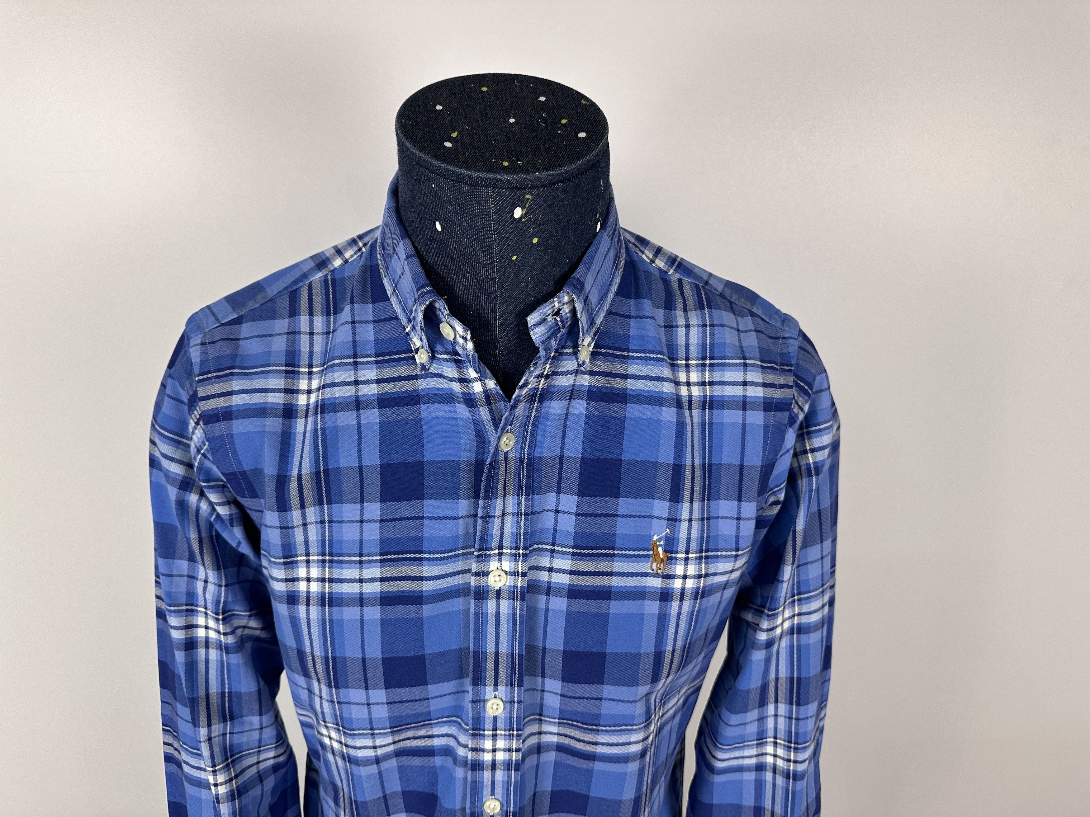 Polo Ralph Lauren POLO RALPH LAUREN Cotton Checkered Button Up Shirt Blue Mens Size US S / EU 44-46 / 1 - 4 Thumbnail