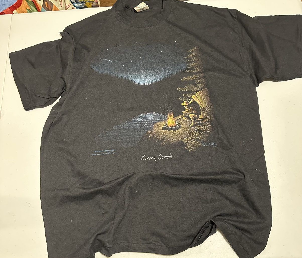 Vintage Vintage 90s Nature wilderness Single Stitch T-shirt Size US XL / EU 56 / 4 - 1 Thumbnail