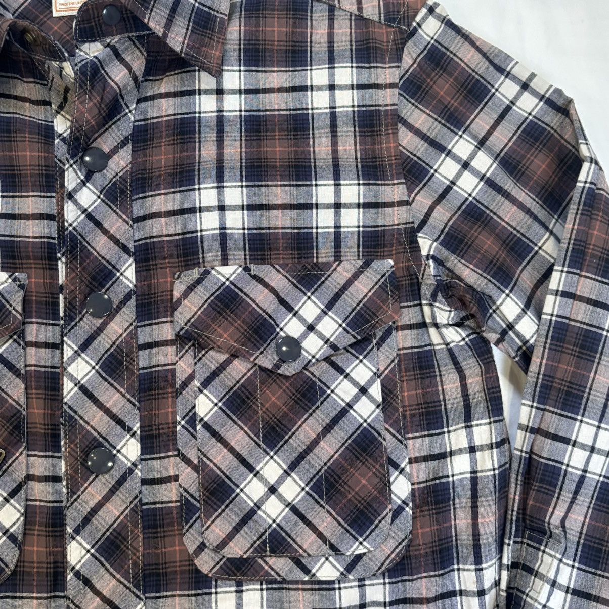 Soundman Soundman Japan Plaid Zip Shirt Jacket (Waldes Zipper) Size US S / EU 44-46 / 1 - 5 Thumbnail
