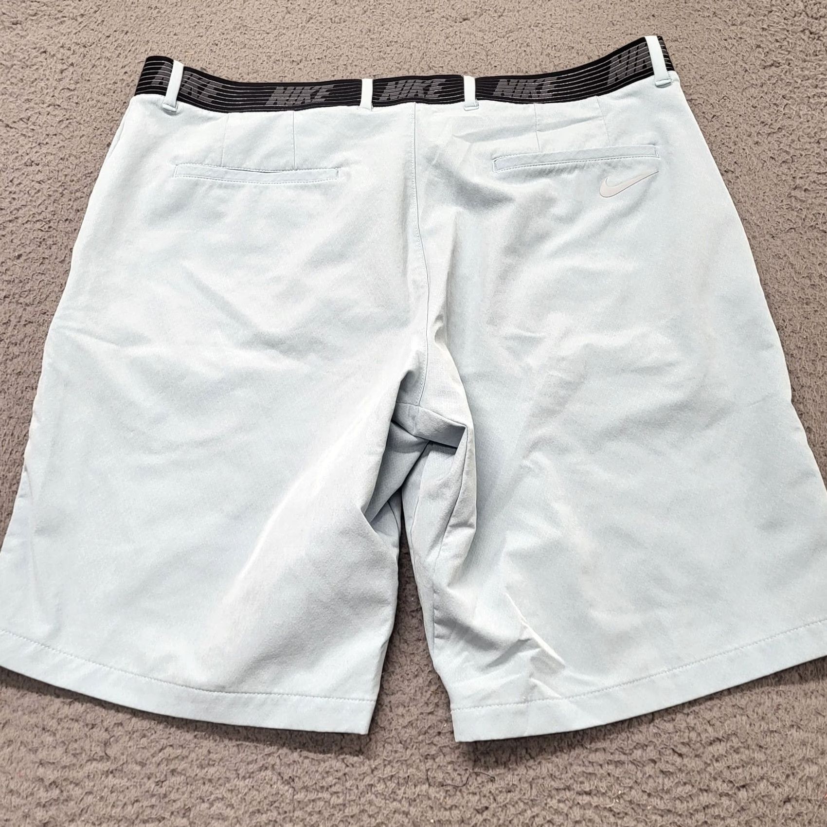 Nike Nike Golf Tour Performance Shorts Men's 38 Pale Blue Stretch Breathable Fun Regular Flat Front Logo Pockets Knit's Nike Brand Sports Golf Performance Size US 38 / EU 54 - 2 Thumbnail