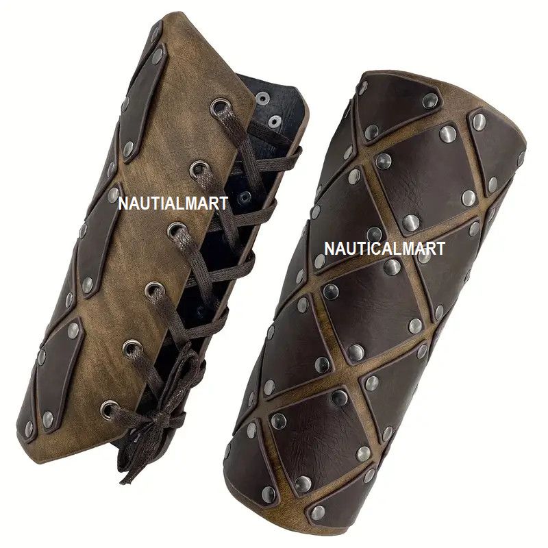 Other Arm Guards, Mercenary Faux Leather Gauntle Size ONE SIZE - 3 Thumbnail