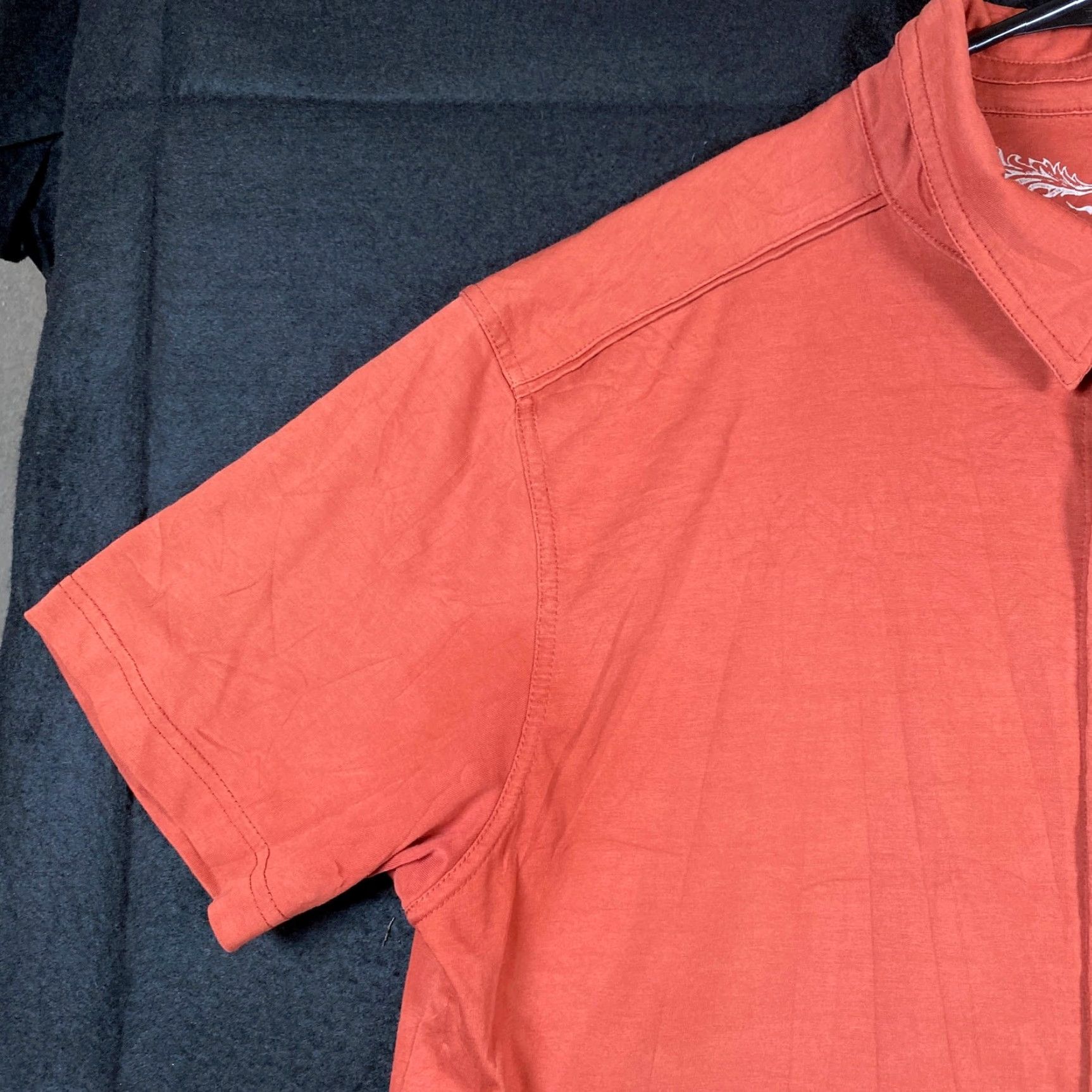 Prana prAna Mens Shirt Deep Rust Button Down Short Sleeve Collared Cotton Polyester L Size US L / EU 52-54 / 3 - 3 Thumbnail