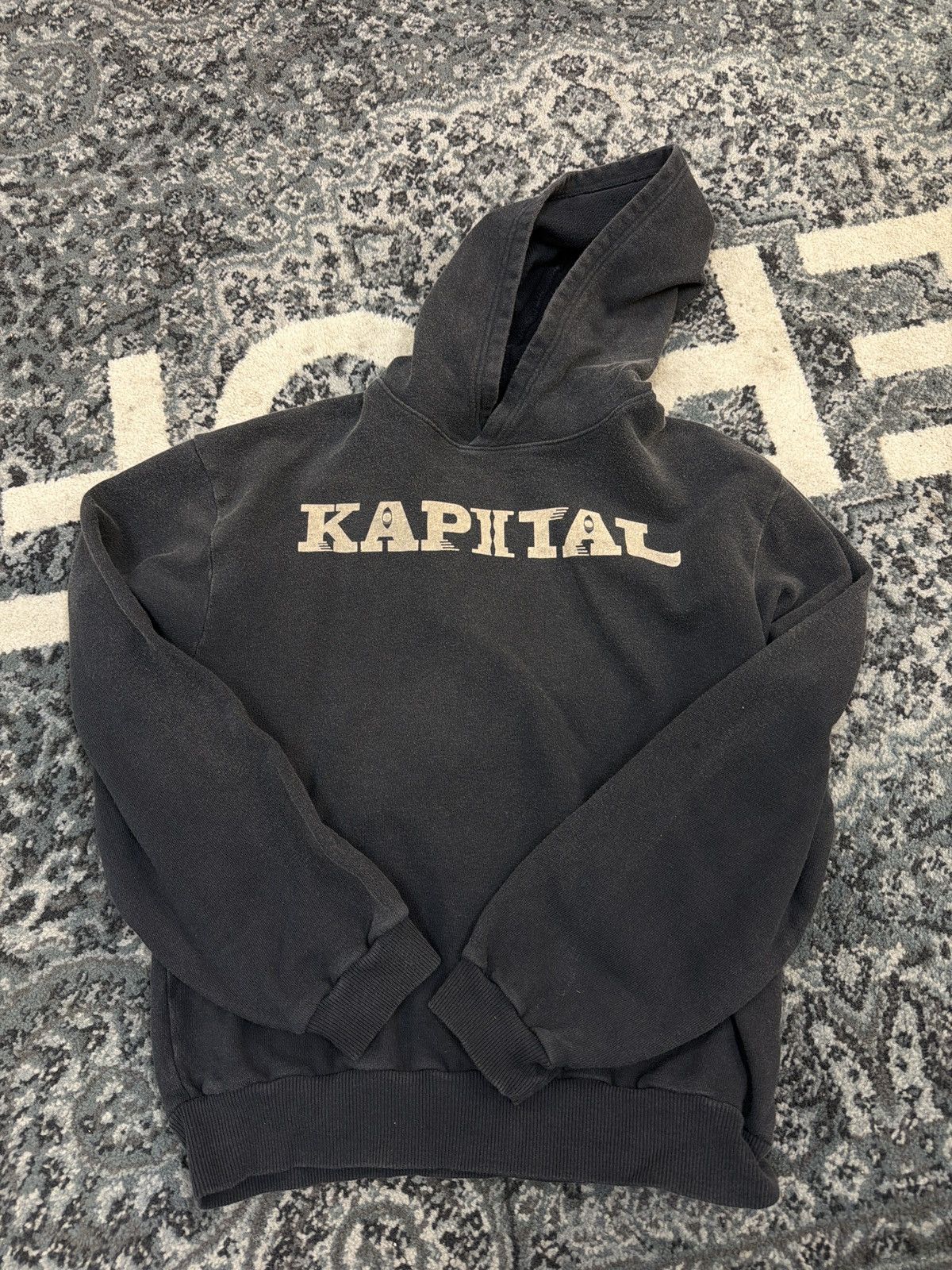 Kapital Kapital Logo Hooded Sweatshirt Black Size US M / EU 48-50 / 2 - 1 Thumbnail