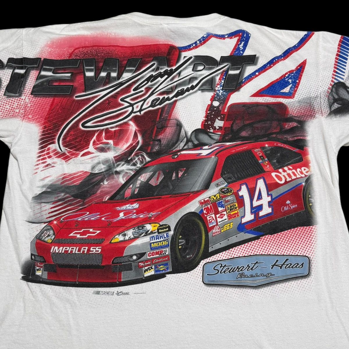 Chase Authentics × NASCAR Chase Authentics Tony Stewart AOP Cotton Shirt Adult 2XL Size US XXL / EU 58 / 5 - 5 Thumbnail