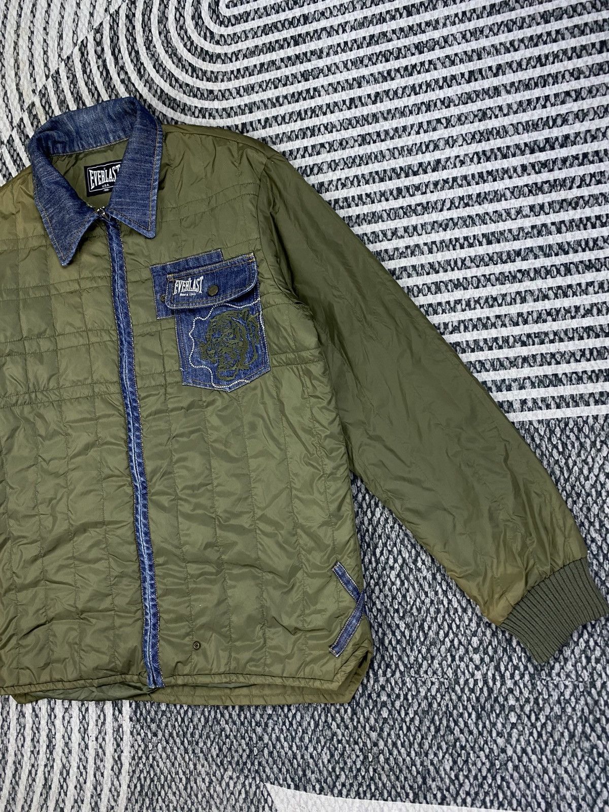 Everlast Vintage Everlast Puffer Quilted Green Zip-Up Jacket Size US M / EU 48-50 / 2 - 4 Thumbnail