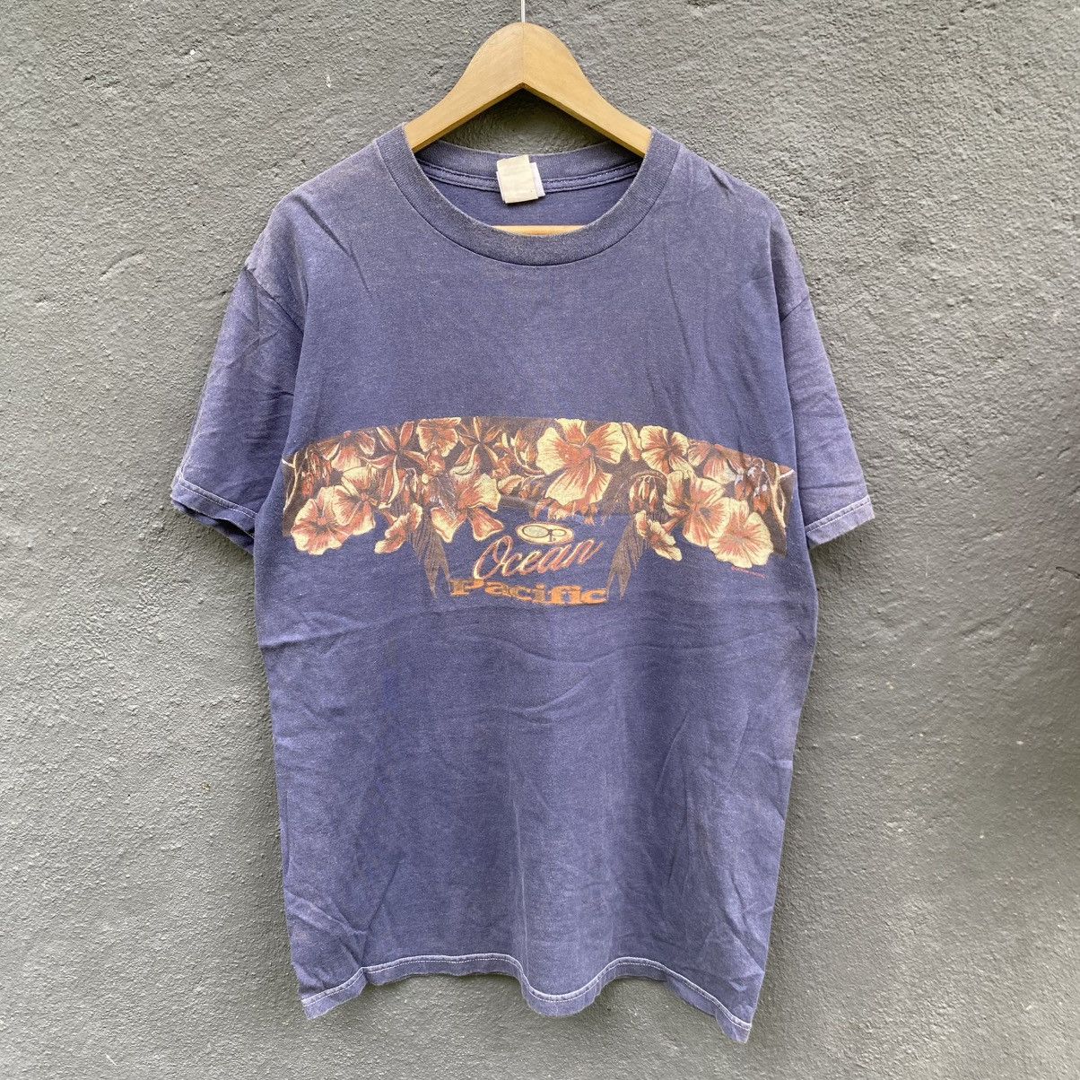 Ocean Pacific Thrashed Faded Vintage 90s Ocean Pacific Surfing Brand Tee Size US L / EU 52-54 / 3 - 1 Thumbnail