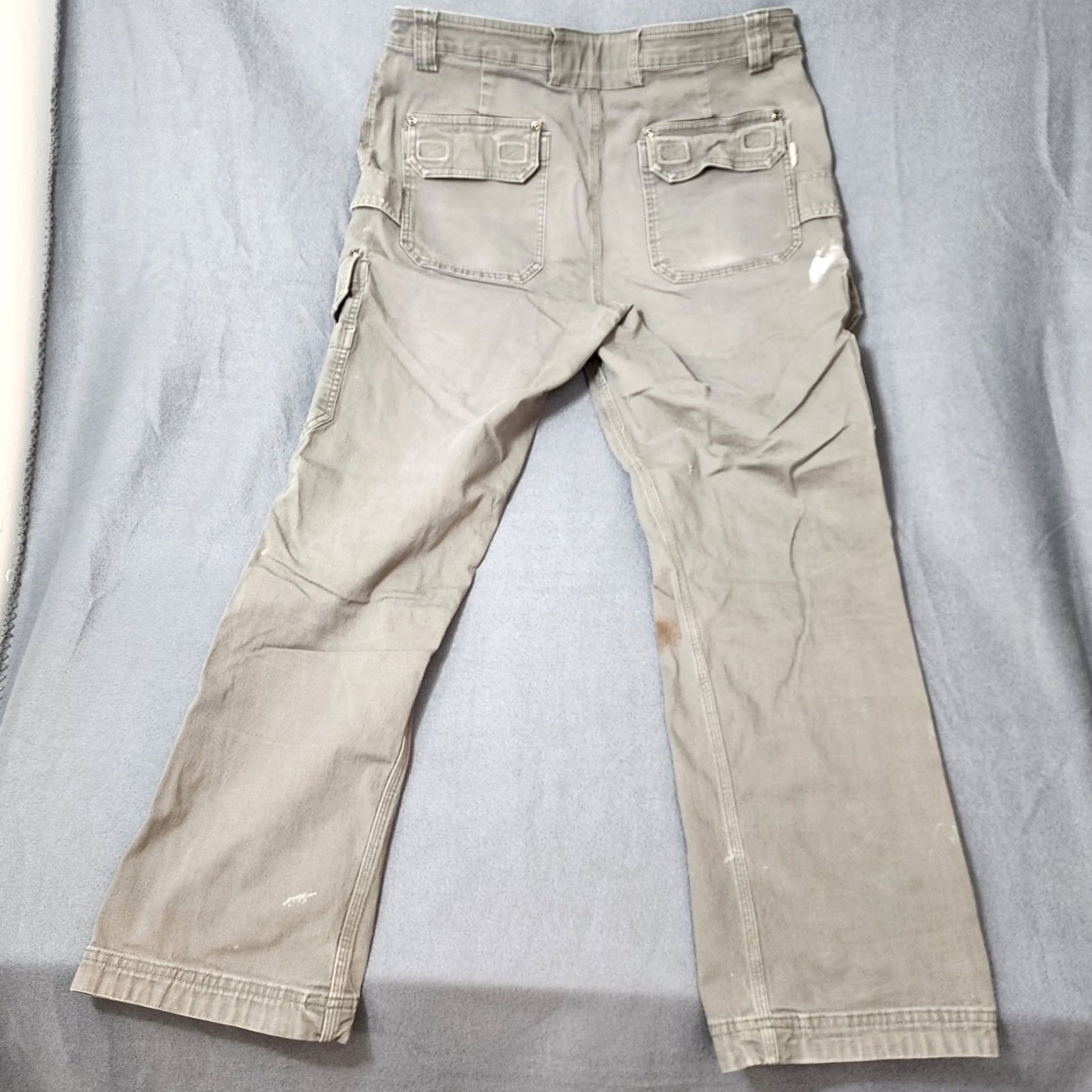 Duluth Trading Company Duluth Trading Mens Pants 36x30 Flex Fire Hose Cargo Painter Workwear Gray Front Flat cargo Straight Mens Size US 36 / EU 52 - 2 Thumbnail