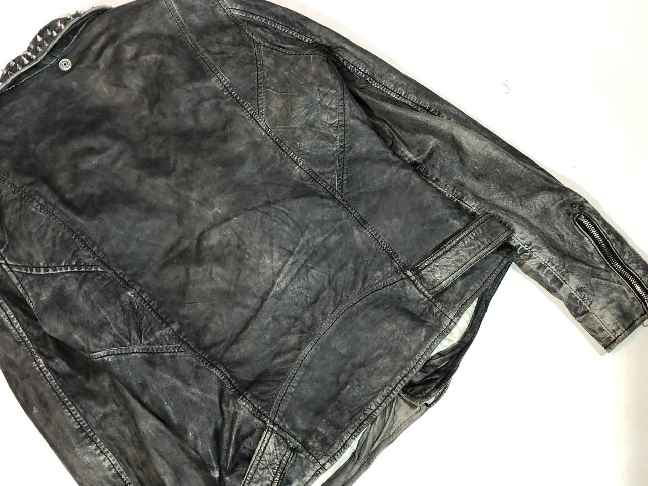 Schott Vintage Schott Perfecto Grey Leather Jacket Size L / US 10 / IT 46 - 12 Thumbnail