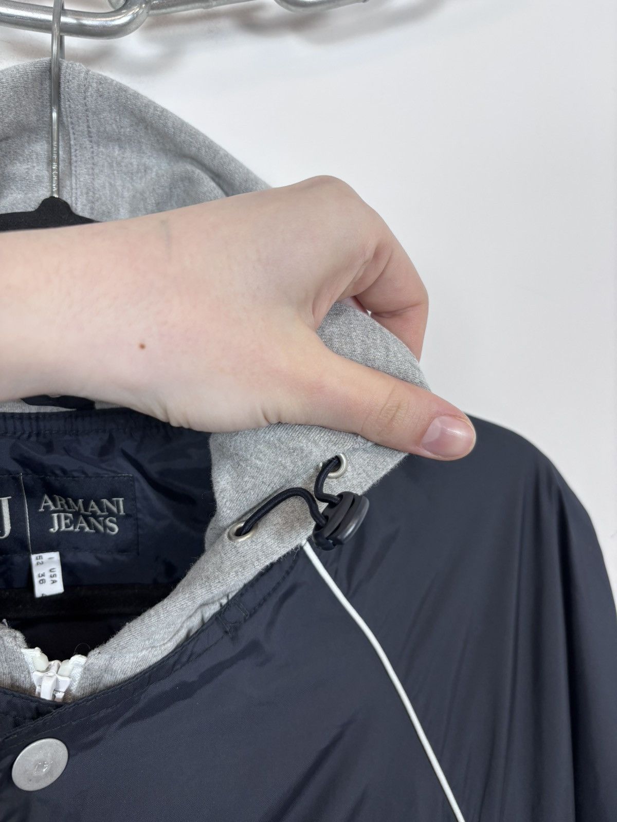 Armani Armani Jeans Men’s Hooded Bomber Jacket Navy Blue/Grey Size US L / EU 52-54 / 3 - 5 Thumbnail